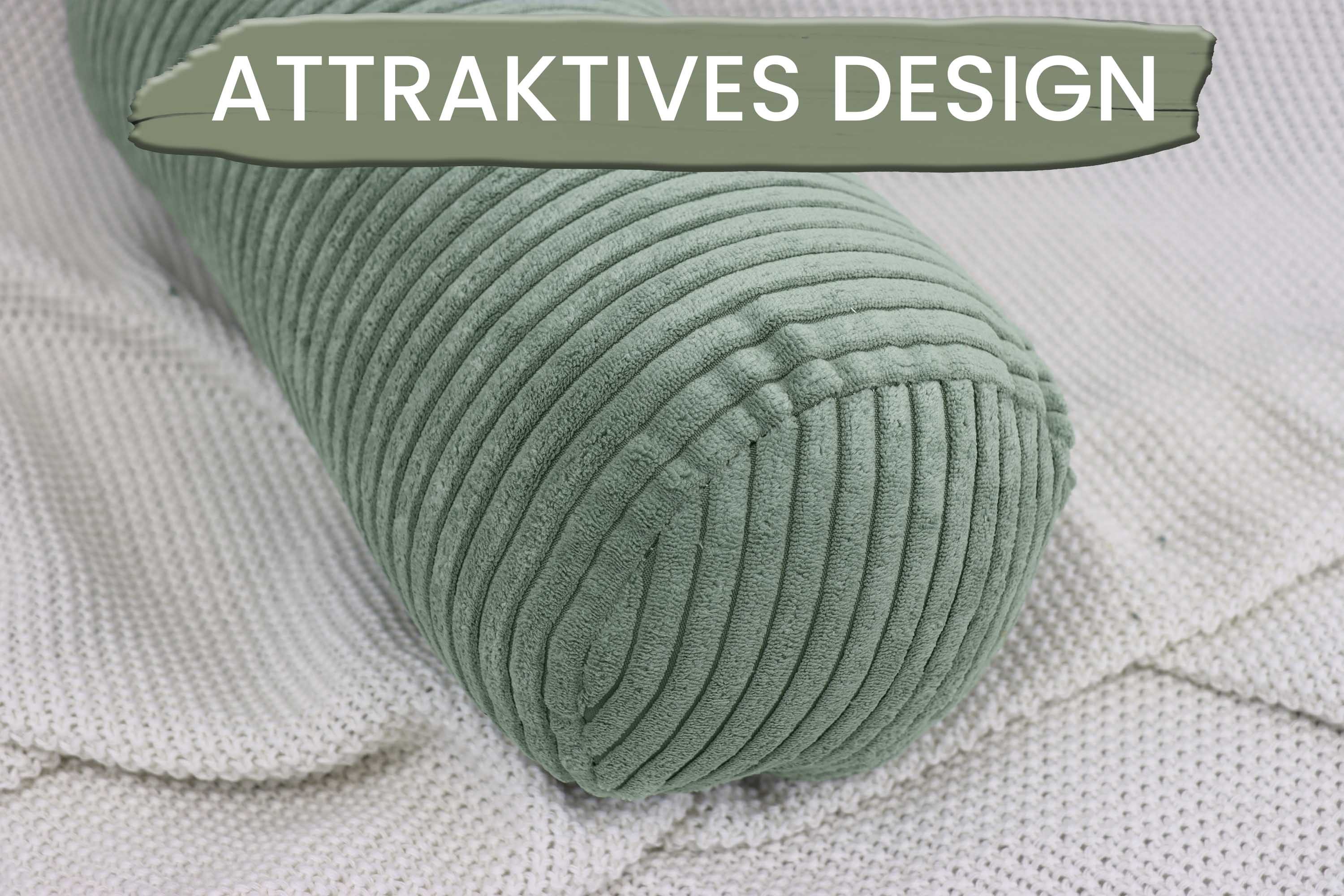 Amilian Nackenrolle mit Bezug 15 x 40 cm - Kissenrolle - mit Nackenrollenbe günstig online kaufen