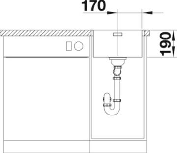 Blanco Küchenspüle ANDANO 340-IF, rechteckig