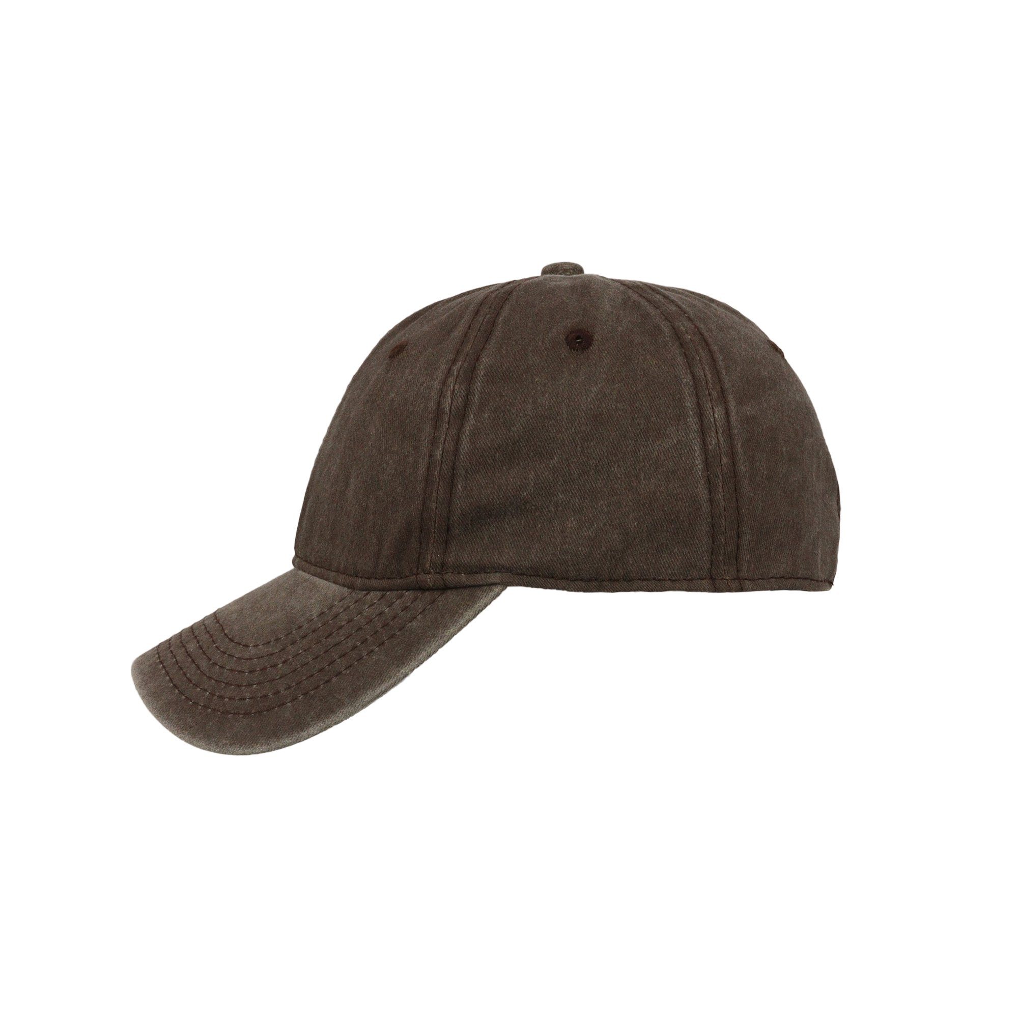 Base Belüftungslöcher ZEBRO Baseball hellbraun Cap mit Cap