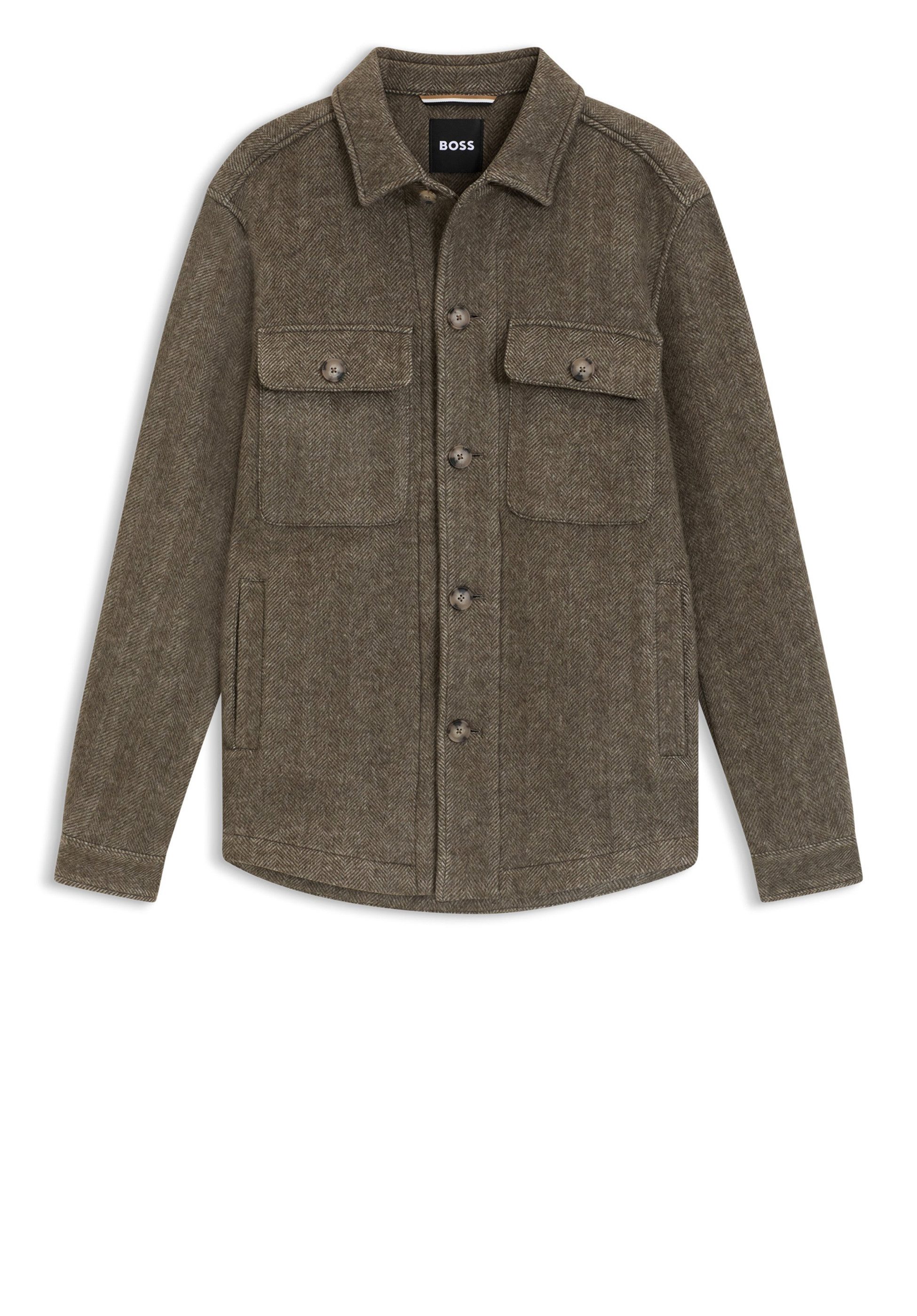 BOSS Sakko Carper mit Fischgrät-Struktur (1-tlg)