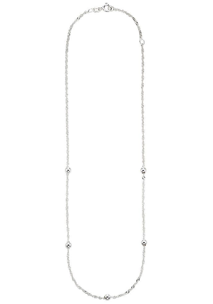 KangaROOS Kette ohne Anhänger Schmuck Geschenk Silber 925 Halsschmuck Halskette Singapurkette Kugeln, Made in Germany