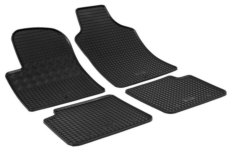 AZUGA Auto-Fußmatten Gummi-Fußmatten passend für Fiat 500 ab 2007/Ford Ka ab  2009, für Ford,Fiat Ka,500 3-türer