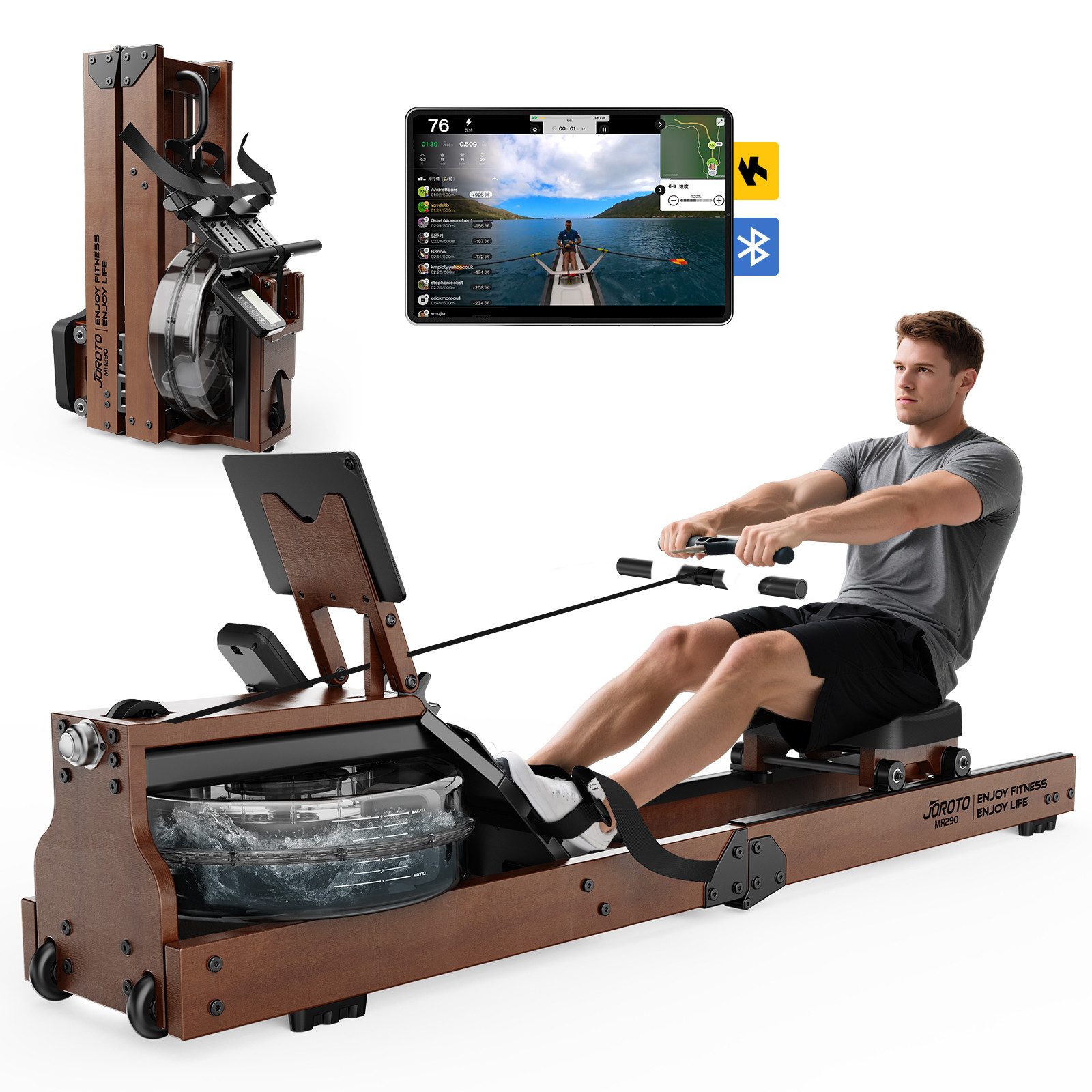 JOROTO Rudergerät JOROTO Rudergerät für Zuhause,klappbar, maximale Tragfähigkeit 150 kg