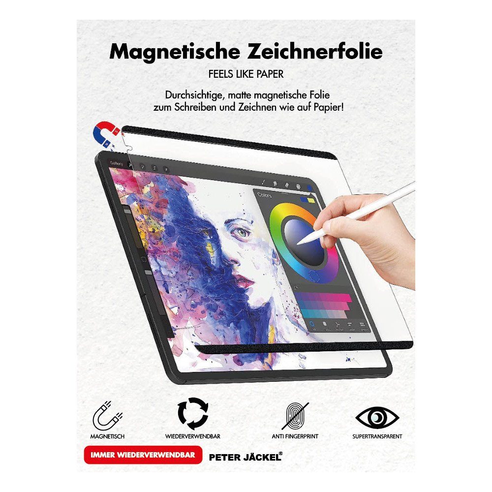 Peter Jäckel Displayschutzfolie Magnet Folie für Apple iPad 10.9" 2022 (10. Gen) (20774)