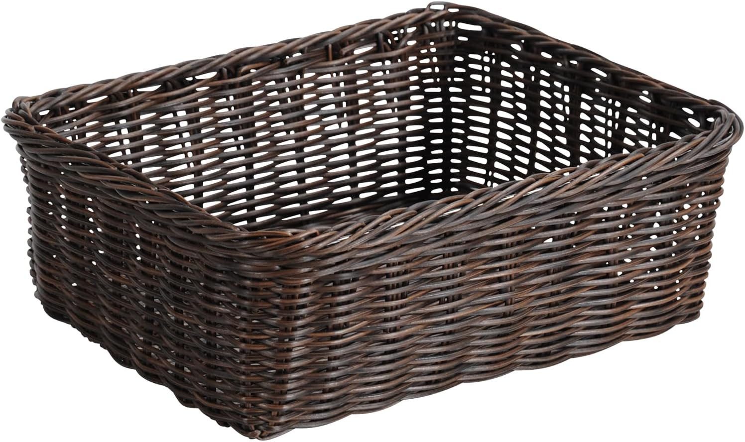 KESPER® Brotkorb Brotkorb aus Kunststoffgeflecht, 32 x 26 x 11 cm, braun-schwarz, (1-tlg)