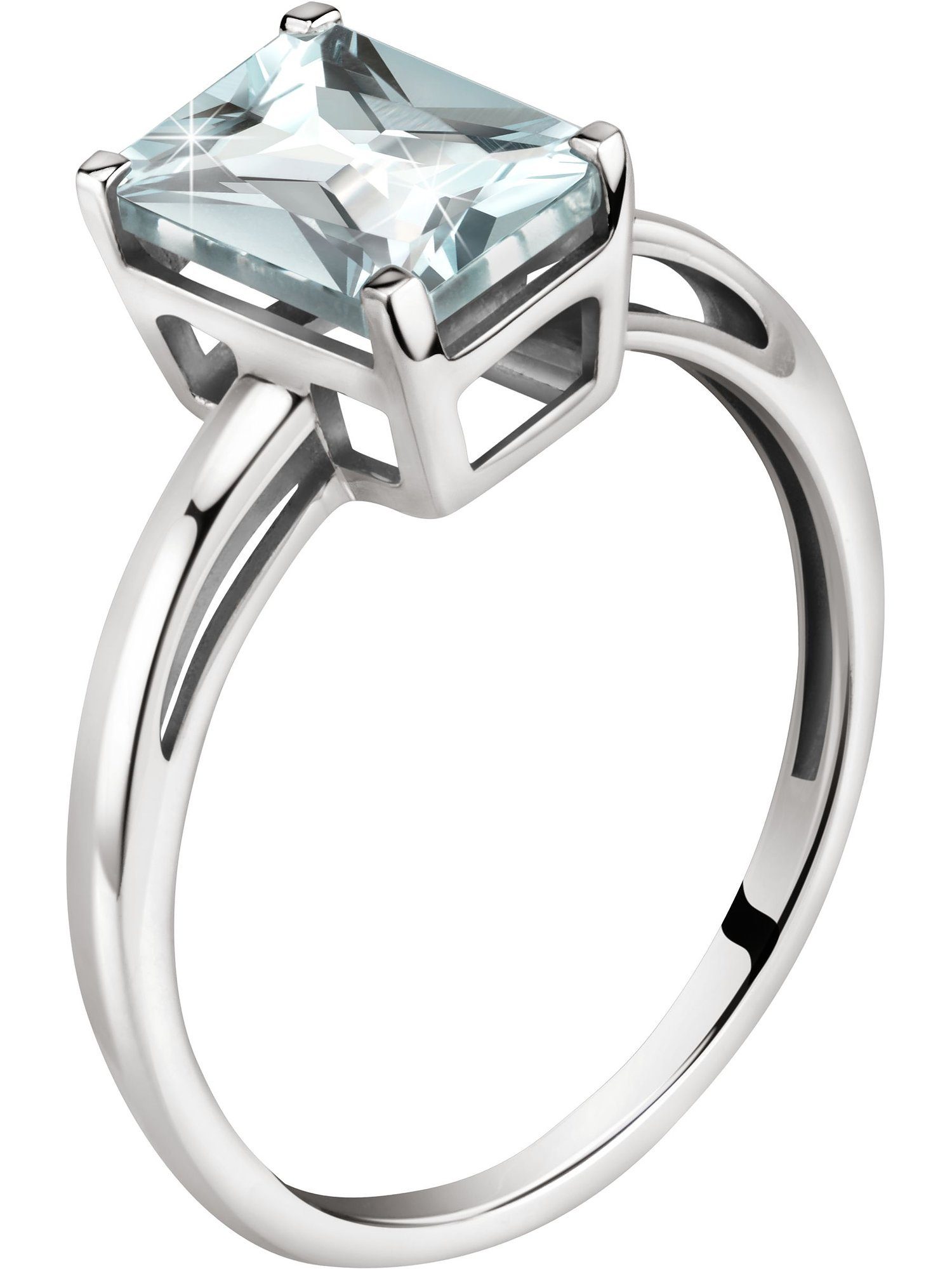 CHRIST Goldring CHRIST Damen-Damenring 585er Weißgold 1 Aquamarin