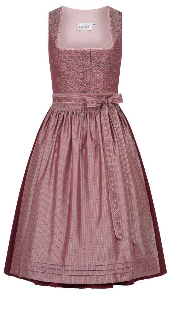 Dirndl Dindl midi Dora in Bordeaux von Nübler