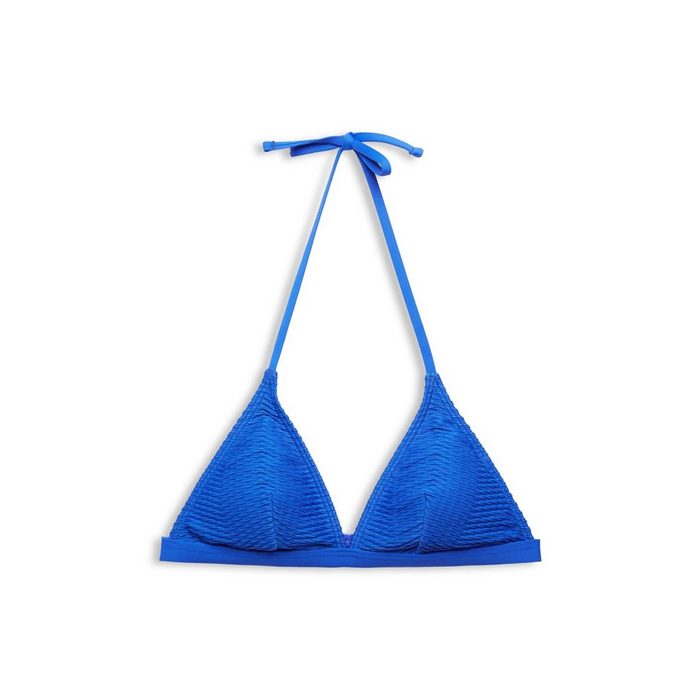 Esprit Triangel-Bikini-Top Wattiertes Neckholder-Top mit Strukturstreifen