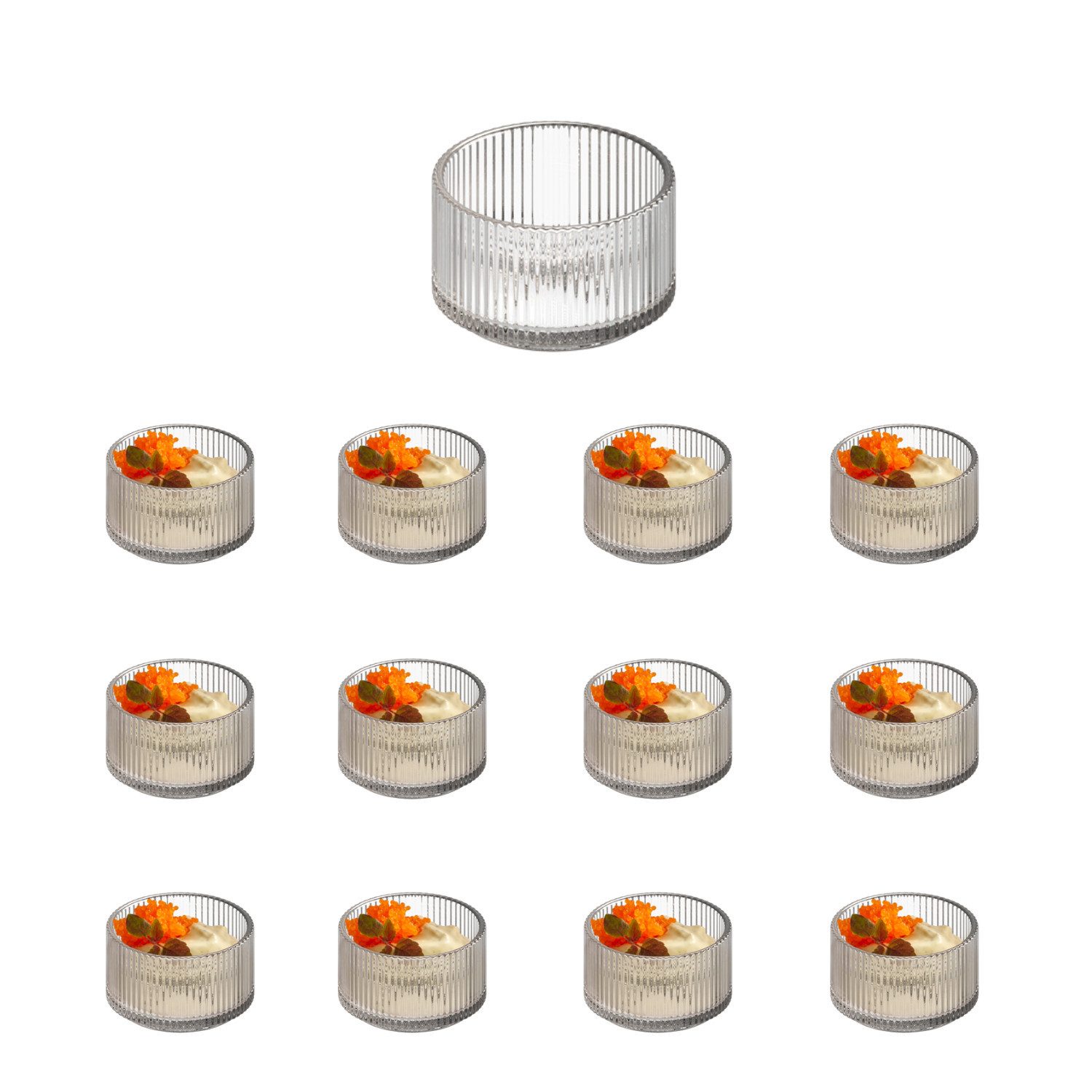 APS Schale THE GRID, Glas, (Set, 12-tlg), Glas, stapelbar, mikrowellengeeignet