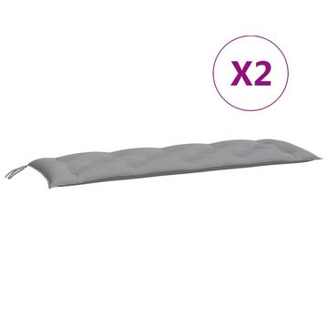 vidaXL Sitzauflage Gartenbank-Auflagen 2 Stk. Grau 150x50x7 cm Oxford-Gewebe, (2 St)