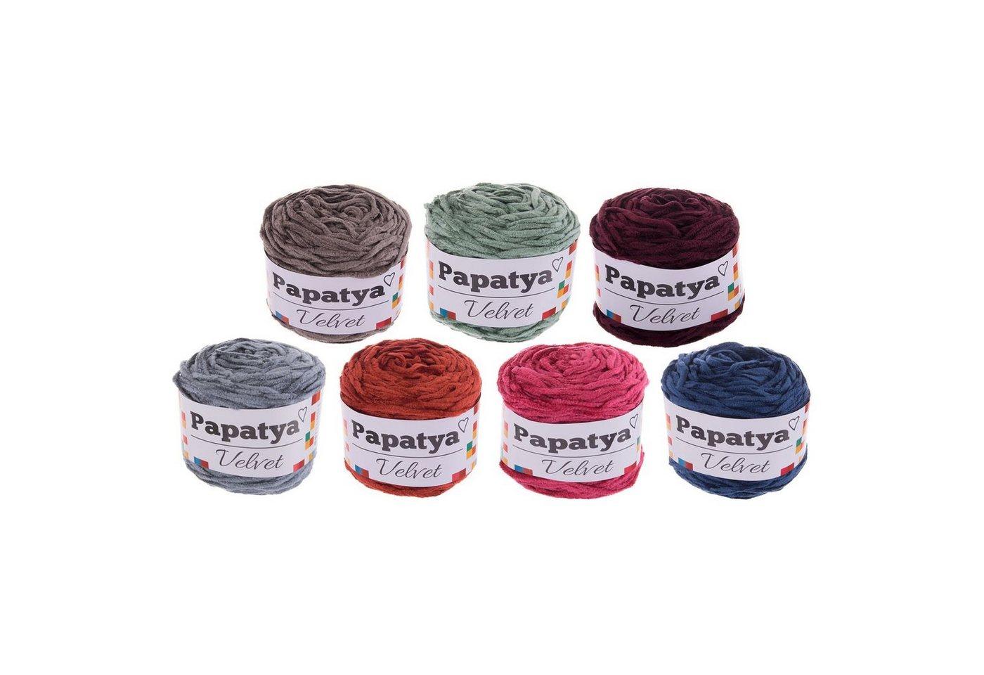 Thumbnail - Papatya 600g Strickgarn Papatya Velvet Farbwahl Häkelwolle, 100 m, 302-04 korallenrot