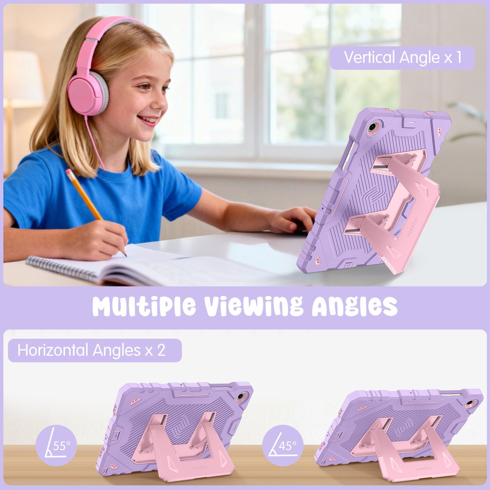 Fintie Tablet-Hülle für Samsung Galaxy Tab A11+ Plus 11" 2025 / Tab A9+ Plus 11 Zoll 2023, Stoßfeste Kinder Hülle Ganzkörper-Schutzhülle mit Integriertem Stände – Bild 5 von 5