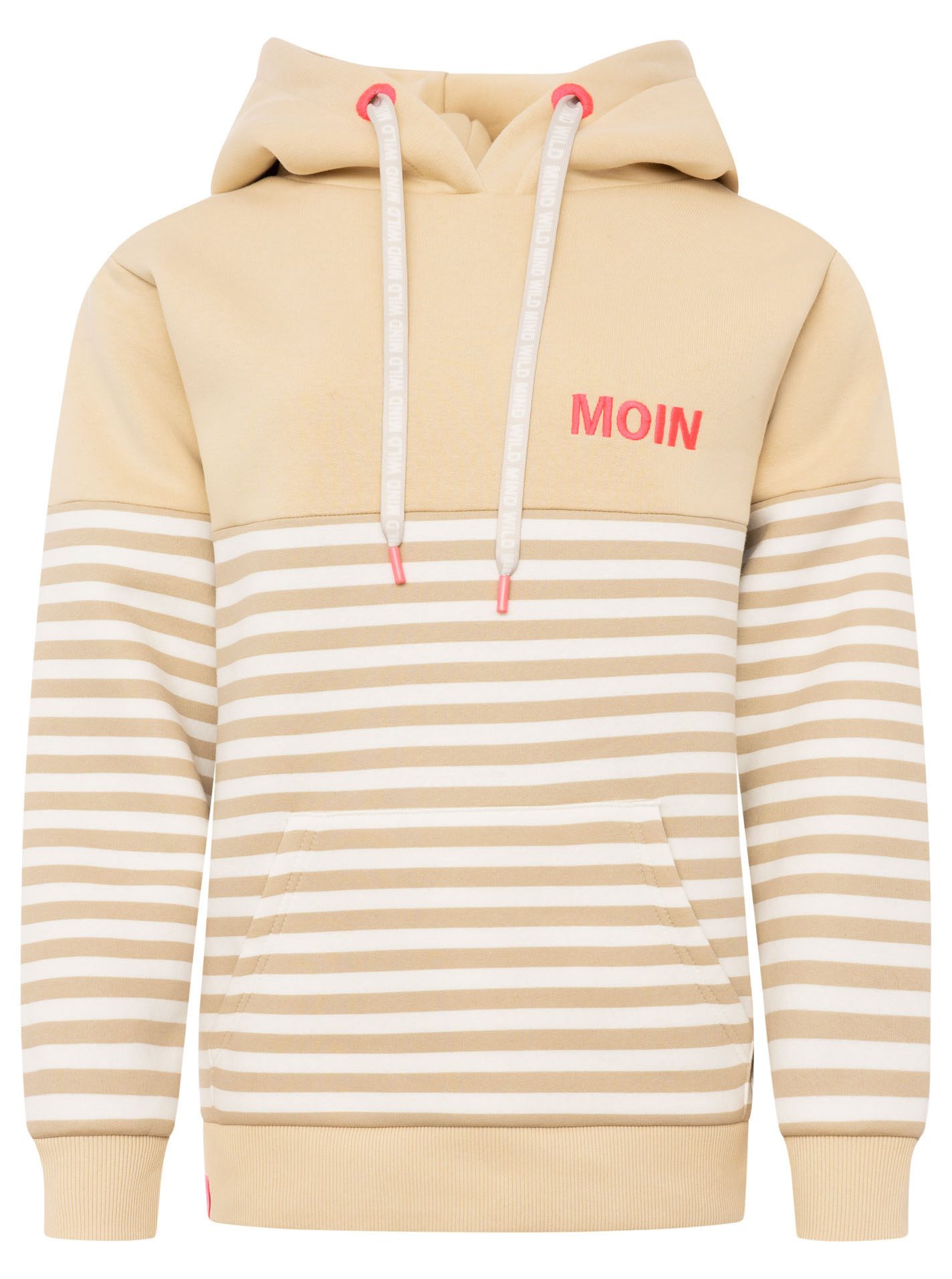 Zwillingsherz Hoodie "Moin Streifen" Stickerei, Kapuze mit bedruckter Korde günstig online kaufen