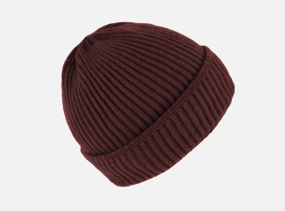 Fiebig Beanie Strickmütze Beanie mit Umschlag