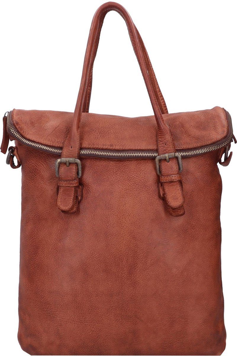 Harold's Cityrucksack Submarine 34cm Cognac, echt Leder