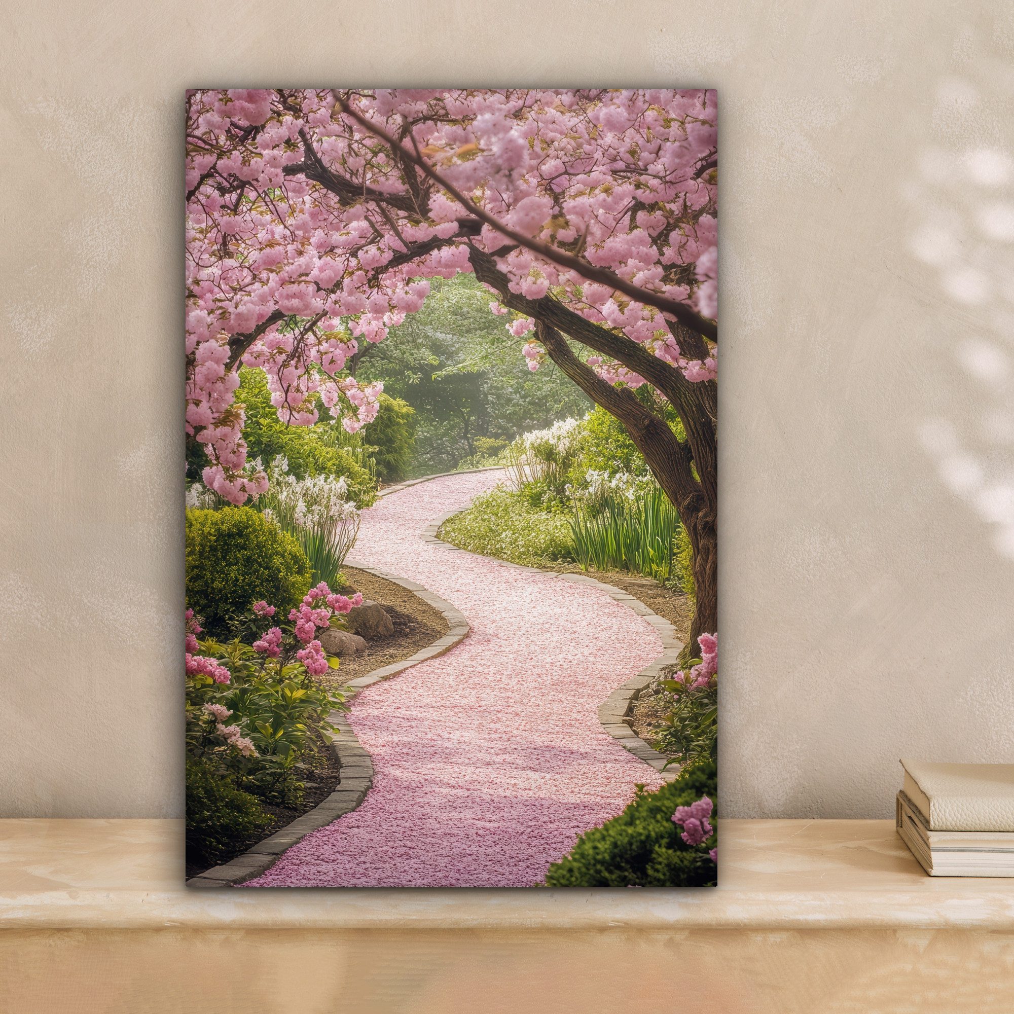 OneMillionCanvasses® Leinwandbild Kirschblüte - Natur - Sakura - Weg - Japa günstig online kaufen