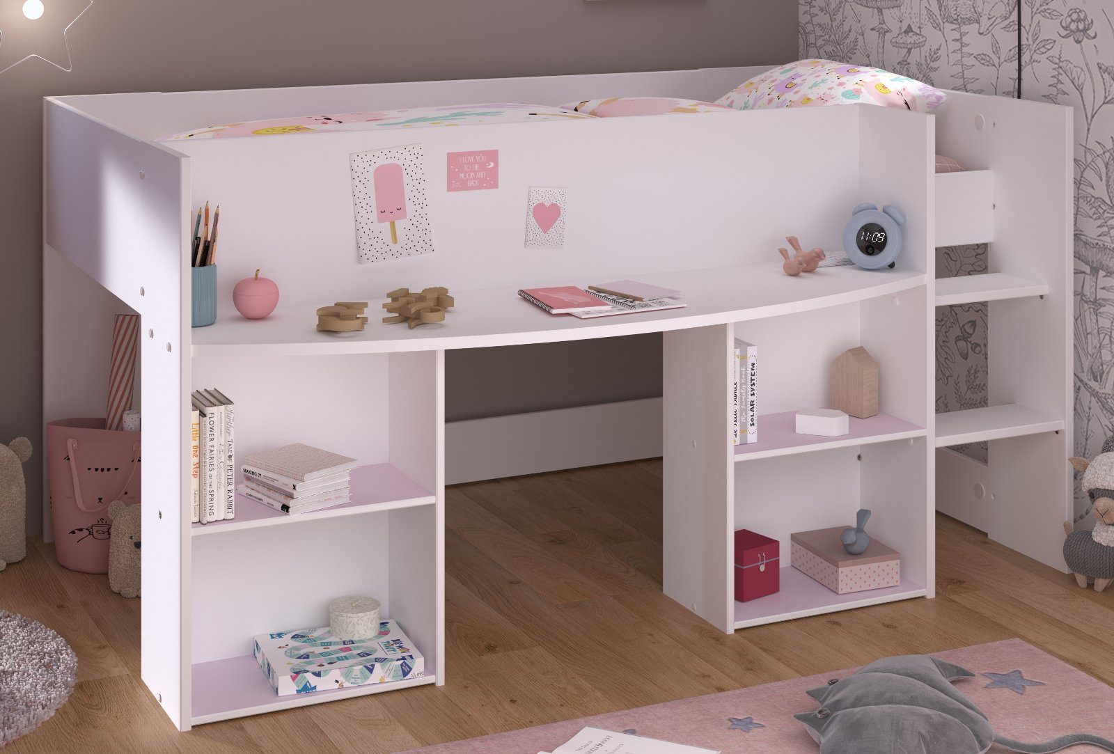Parisot Hochbett Pirouette (in weiß, Liegefläche günstig online kaufen