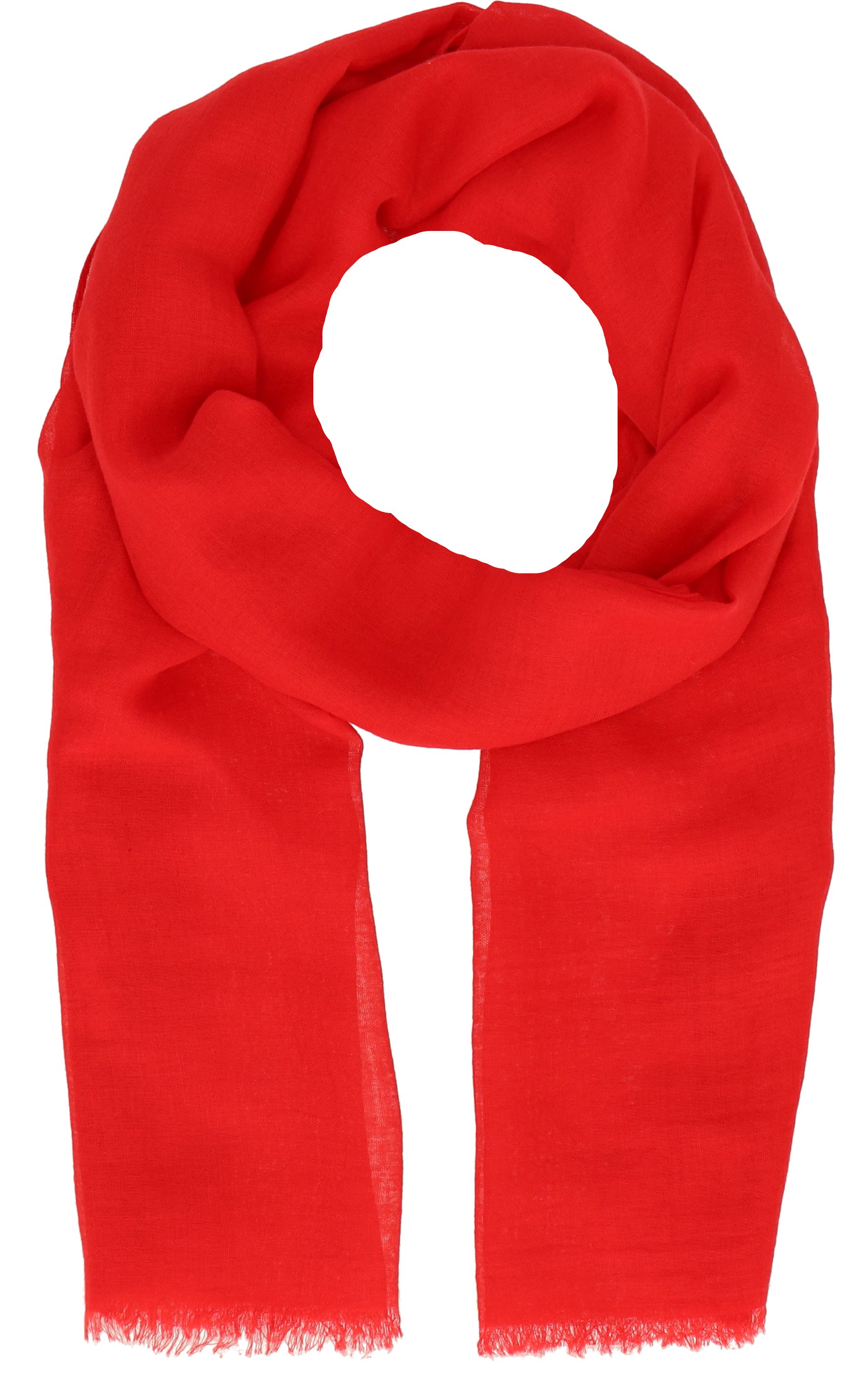halsüberkopf Accessoires hauchfeiner Unifarben in rot Modeschal Schal Unifarben, Sommerschal