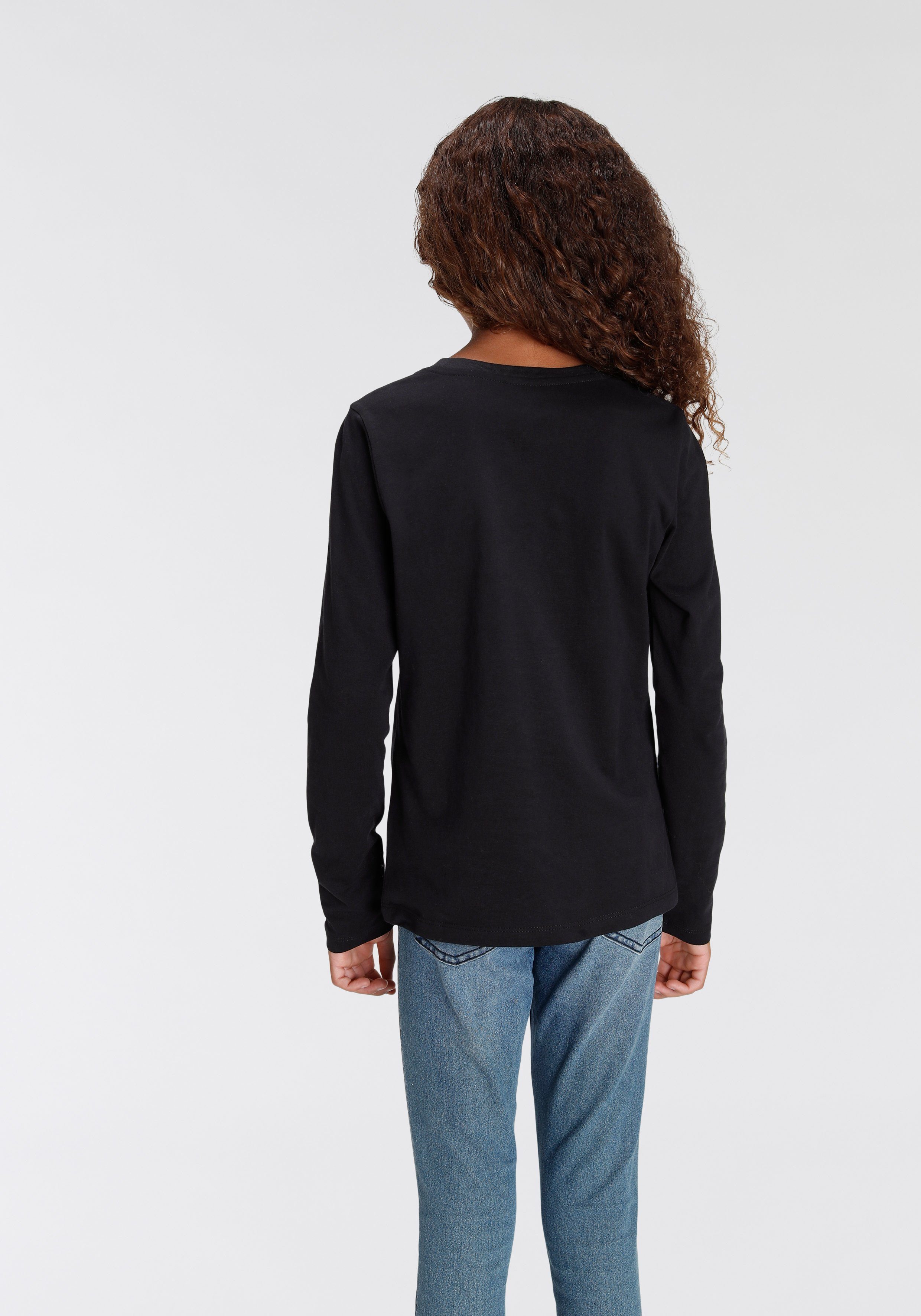KIDSWORLD Langarmshirt NA&? langärmlig, Basic-Passform, mit Statement-Druck