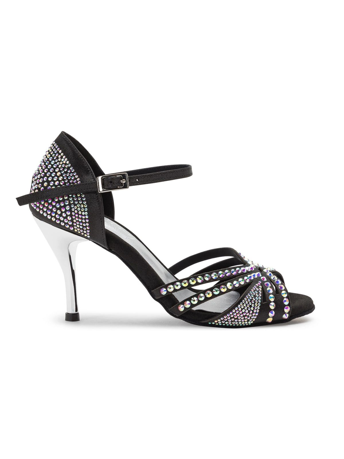 Dancing Queens Sparkle Shine Satin High-Heel-Sandalette Satin Heels, Salsa Bachata Standardtanz Discofox