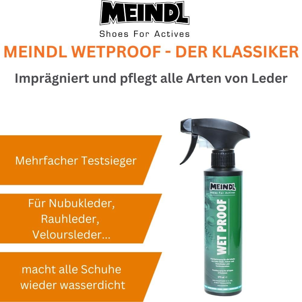 Meindl Leder MegaPack Sportwax + Imprägnierer + Conditioner Plege Schuh-Imprägnierspray, Meindl Set