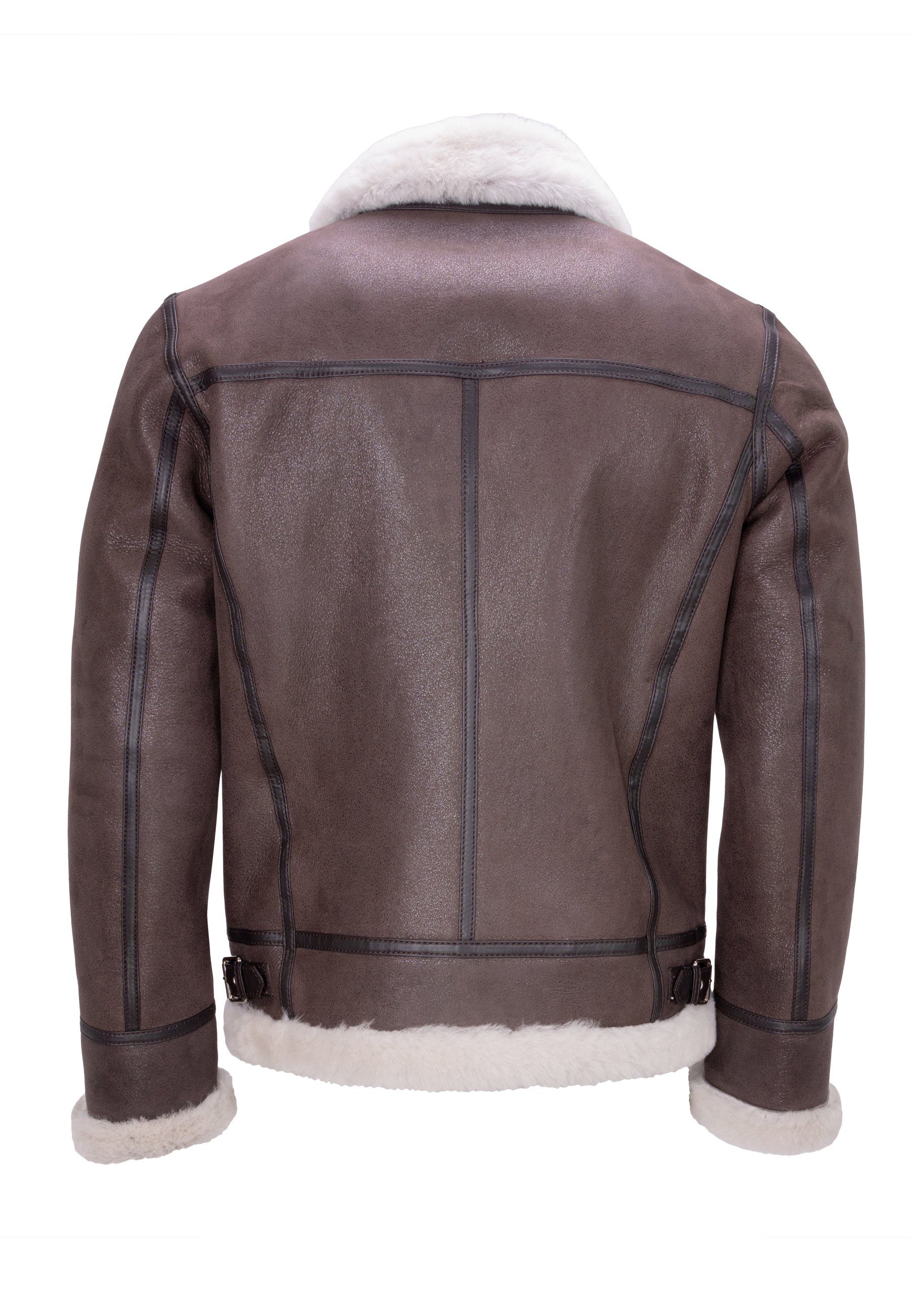 Lolus Lederjacke Vonrock Lammfell Lammfelljacke mit weichem und hellem Lamm günstig online kaufen