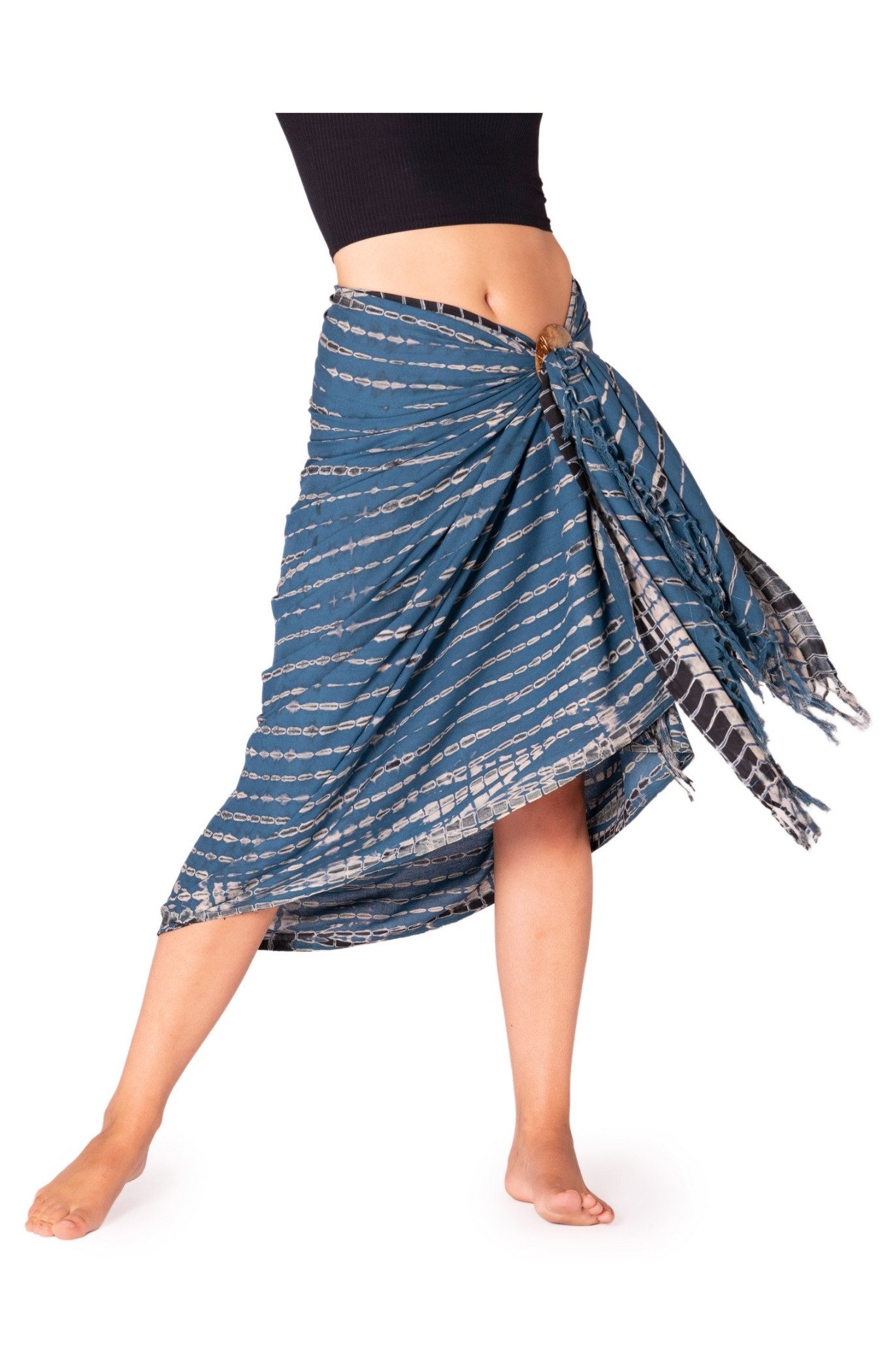 PANASIAM Sarong Tie-Dye Sarong aus hochwertiger Viskose Strandtuch für Damen & Herren, Viskose, Wickeltuch Strandkleid Bikini Cover-up für den Urlaub Pareo Wickelrock