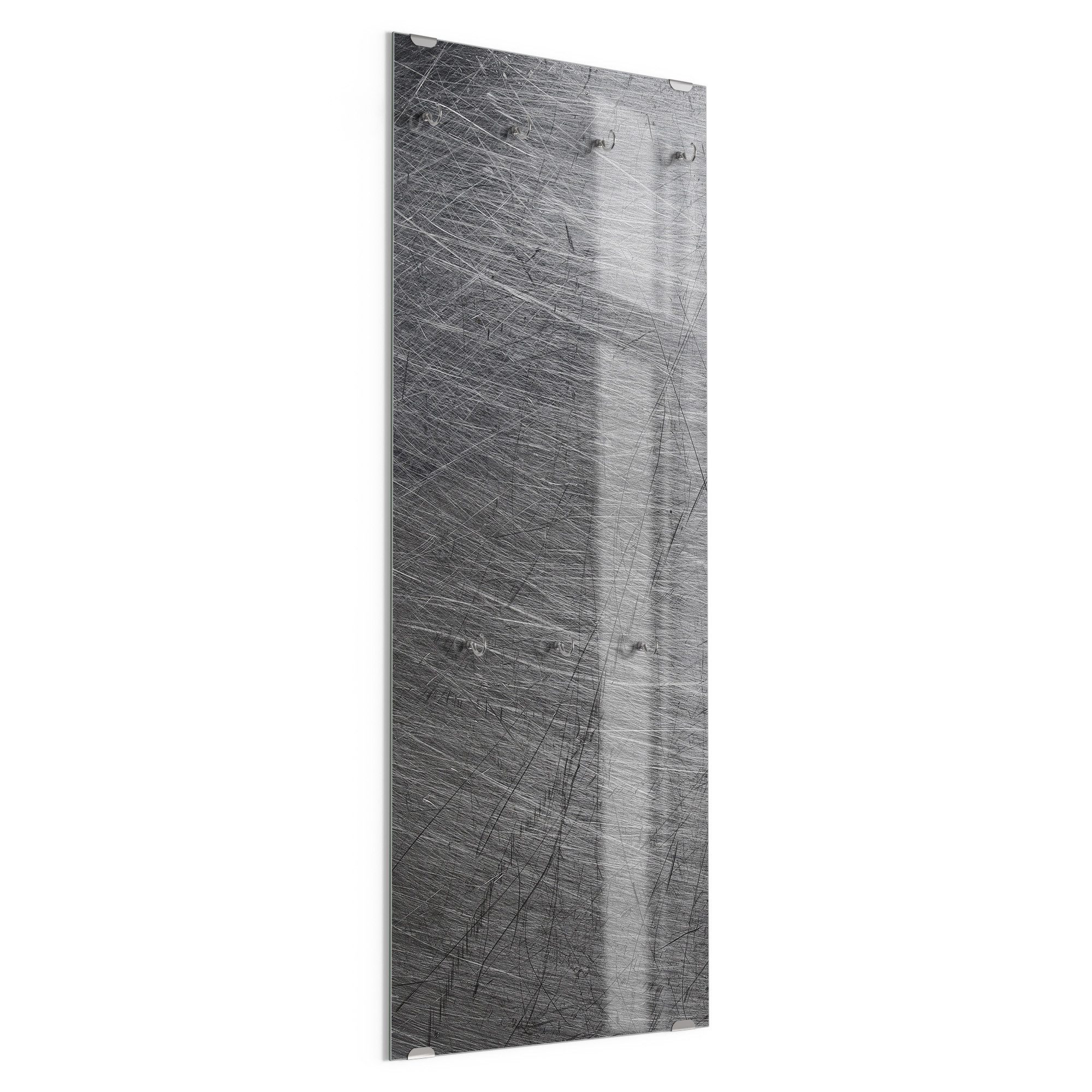 DEQORI Kleiderhaken 'Chaotische Kratzstruktur', Glas Garderobe hängend Flur Jackenhalter modern Wandgarderobe Haken