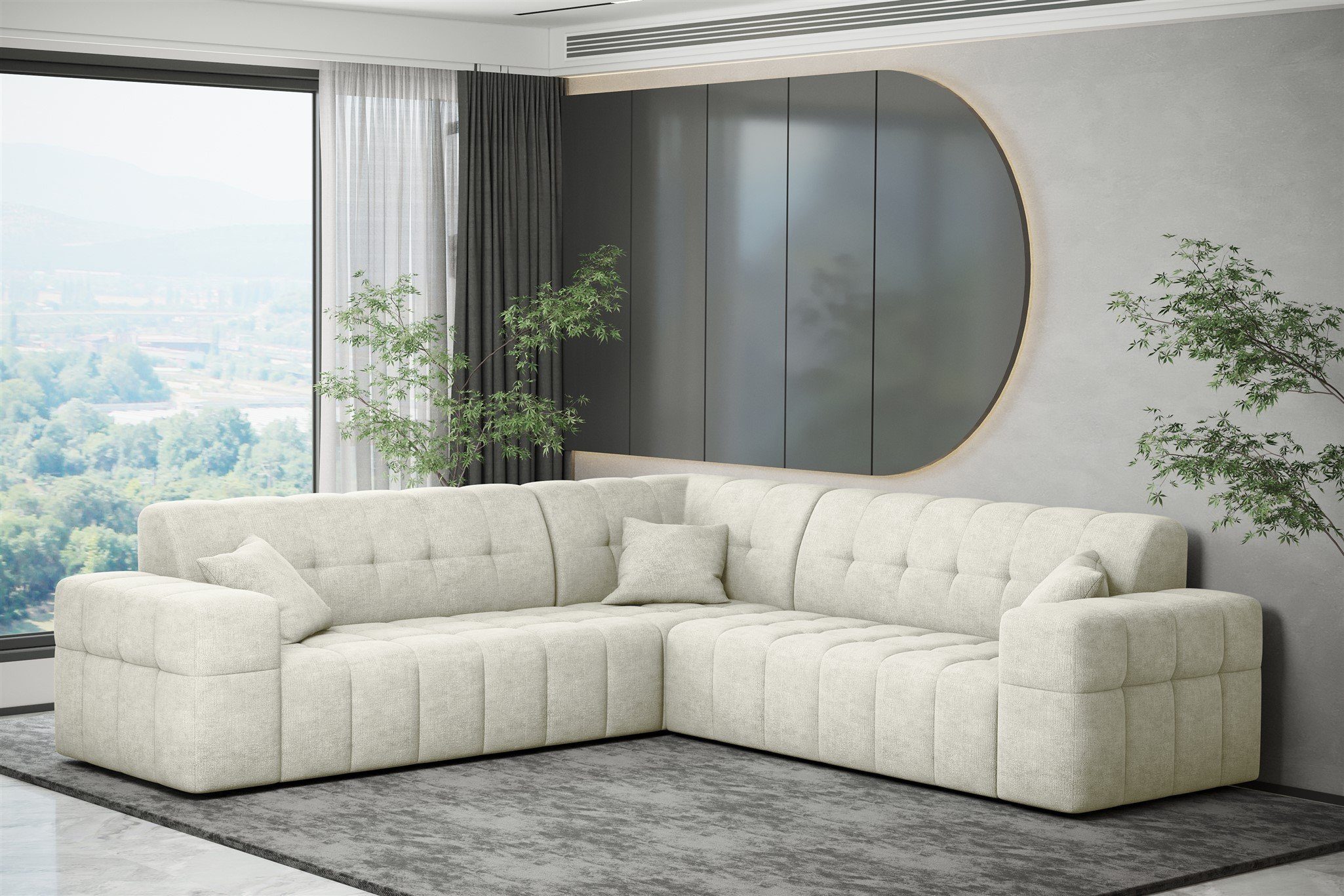 Fun Möbel Ecksofa Ecksofa Designersofa NANCY günstig online kaufen