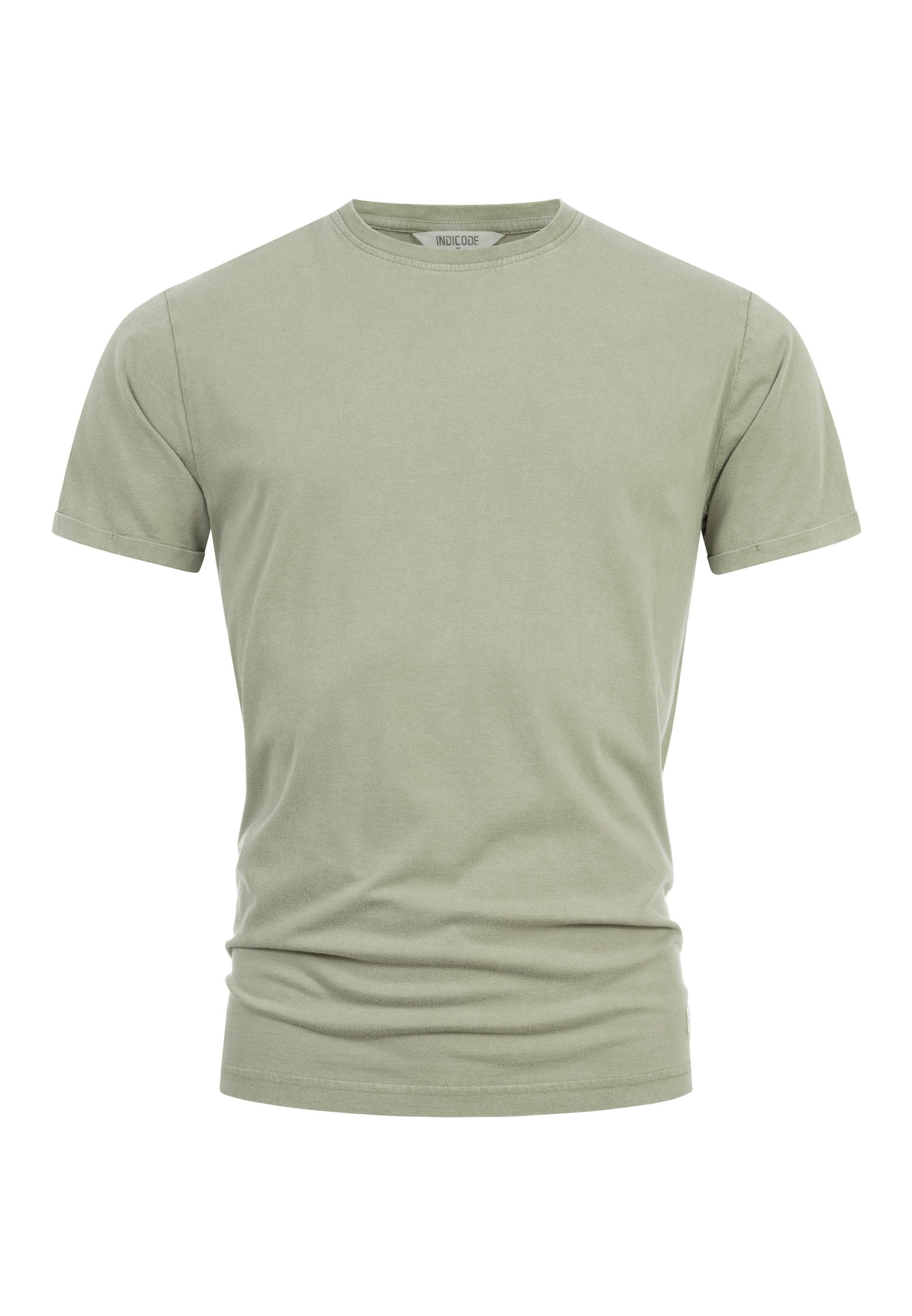 INDICODE T-Shirt Herren INHerbst Herrenshirt Rundhalsausschnitt in weicher Baumwollqualität mit bequemer Passform – Bild 2 von 5