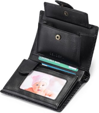 HEYHIPPO Geldbörse Herren-Geldbörse mit RFID-Schutz, großes Echtleder-Geldbörse (Herren-Geldbörse dreifach faltbar, Geldbörse), mit 16 Kartenfächern und Münzgeldfach