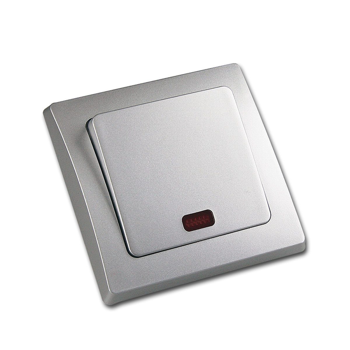 ChiliTec DELPHI Kontroll-Schalter 250V~/ 10A, UP, silber Unterputzschalter