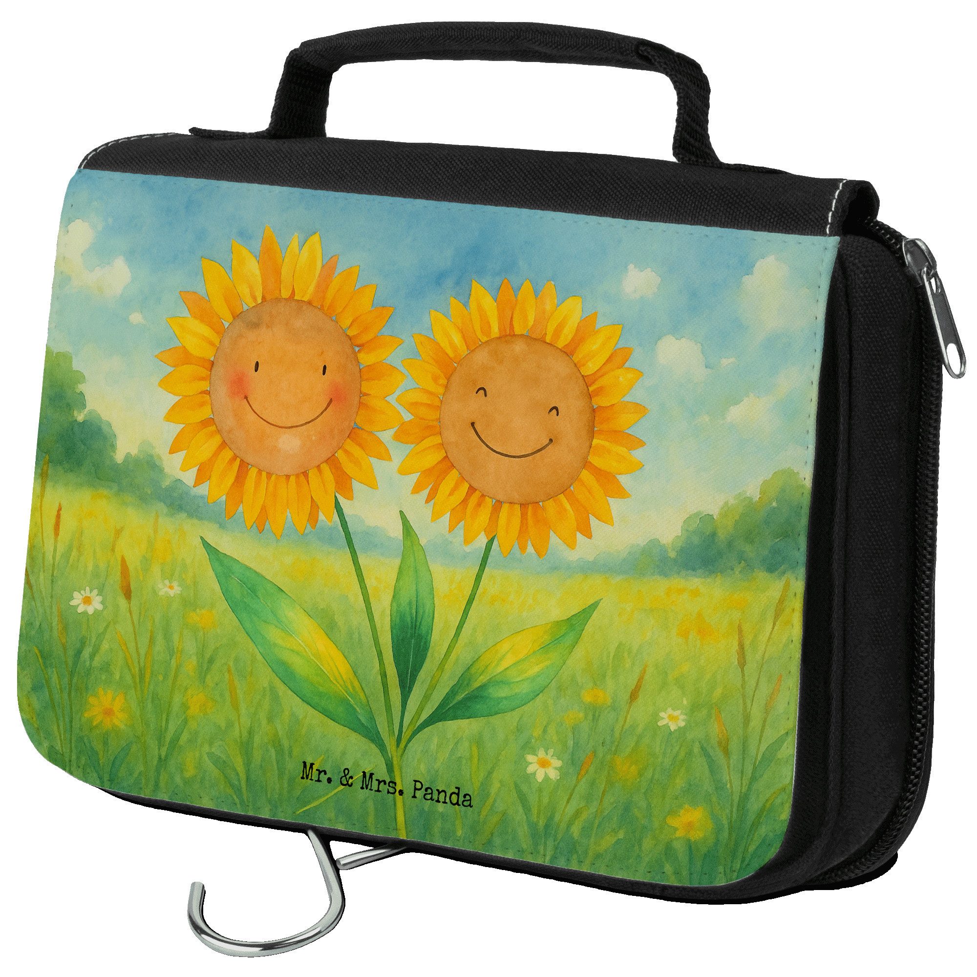 Kulturbeutel Blume Sonnenblume Design, Kulturbeutel, Weiß, Lieblingsmensch, Freund