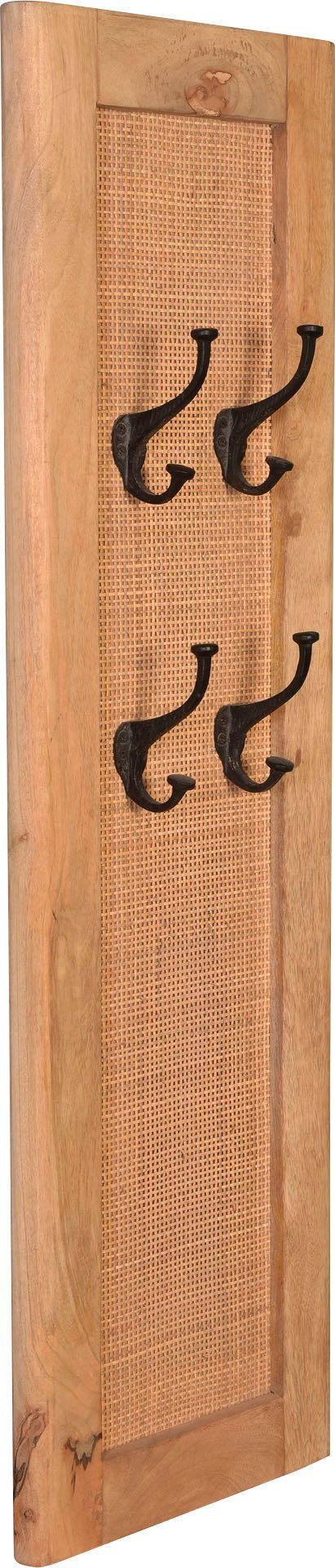 SIT Garderobenpaneel, Massivholzrahmen mit Rattan-Einsatz. Reduzierter Preis € 150,13. Unverbindliche Preisempfehlung € 350,00