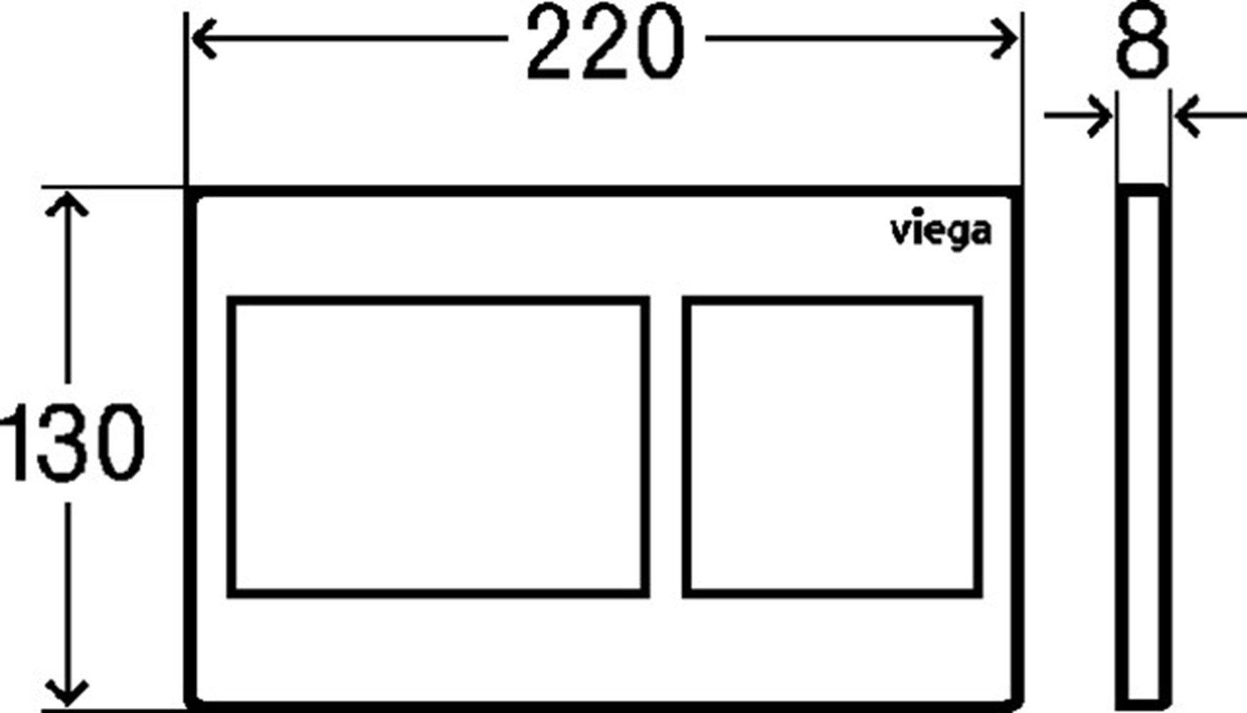 Viega Betätigungsplatte VIEGA Betät.-Pl. VISIGN for Style 21 8611.1 Kunststoff weiß alpin