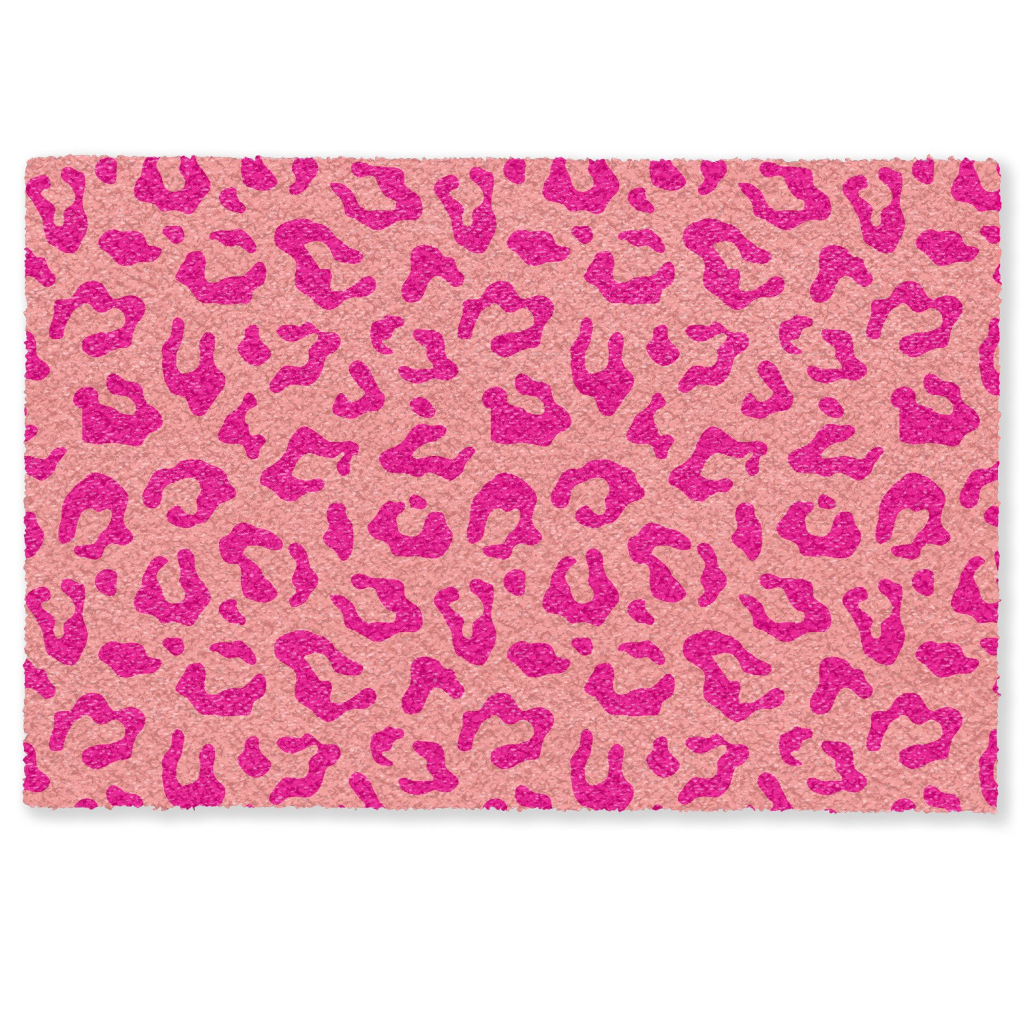 MuchoWow Fußmatte Pantherdruck - Rosa - Tierdruck - Minimalistisch, Rechtec günstig online kaufen
