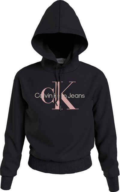 Calvin Klein Jeans Plus Kapuzensweatshirt PLUS ICONIC MONOLOGO HOODIE mit weichen Rippbündchen