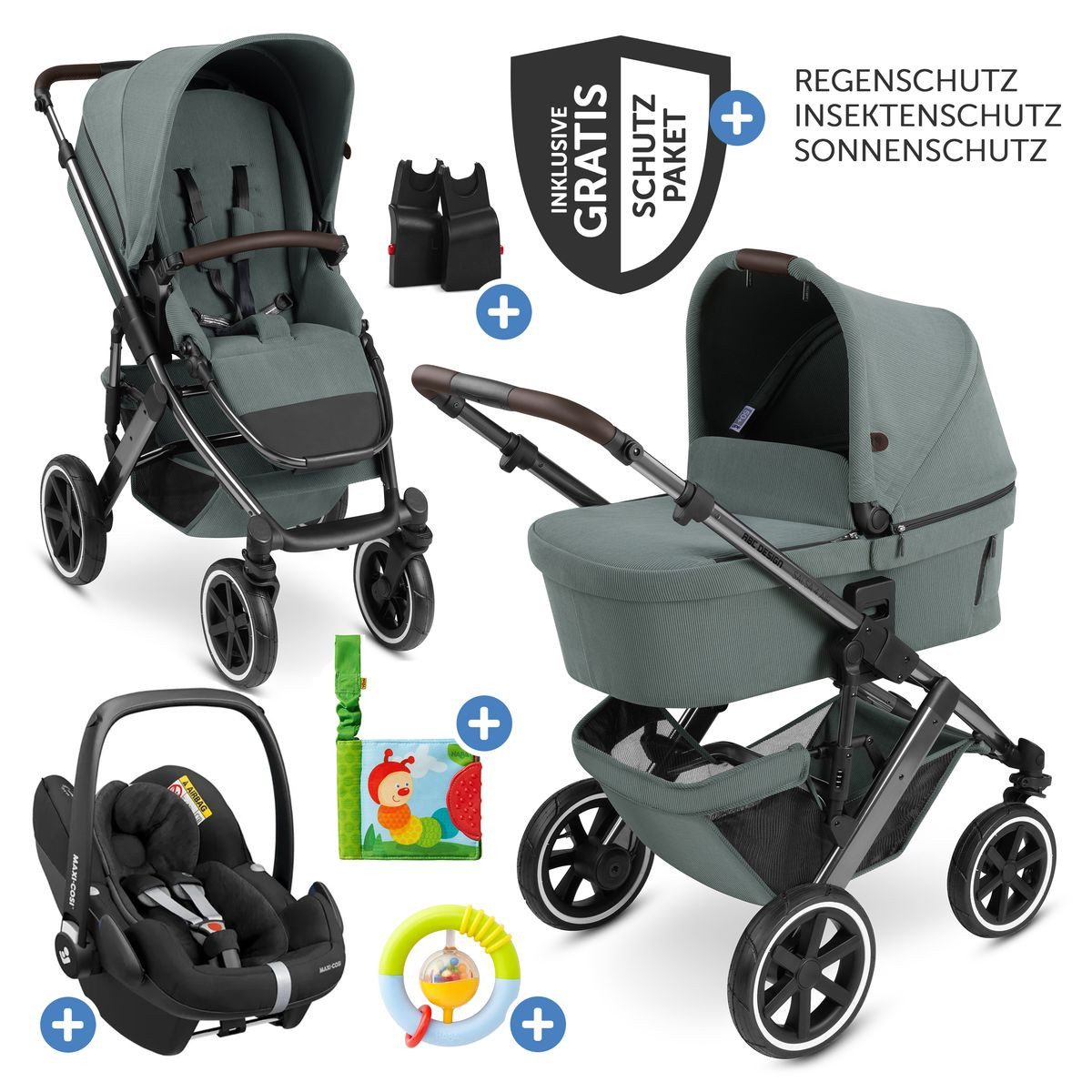Kombi-Kinderwagen Salsa 4 Air - 3in1 - Aloe