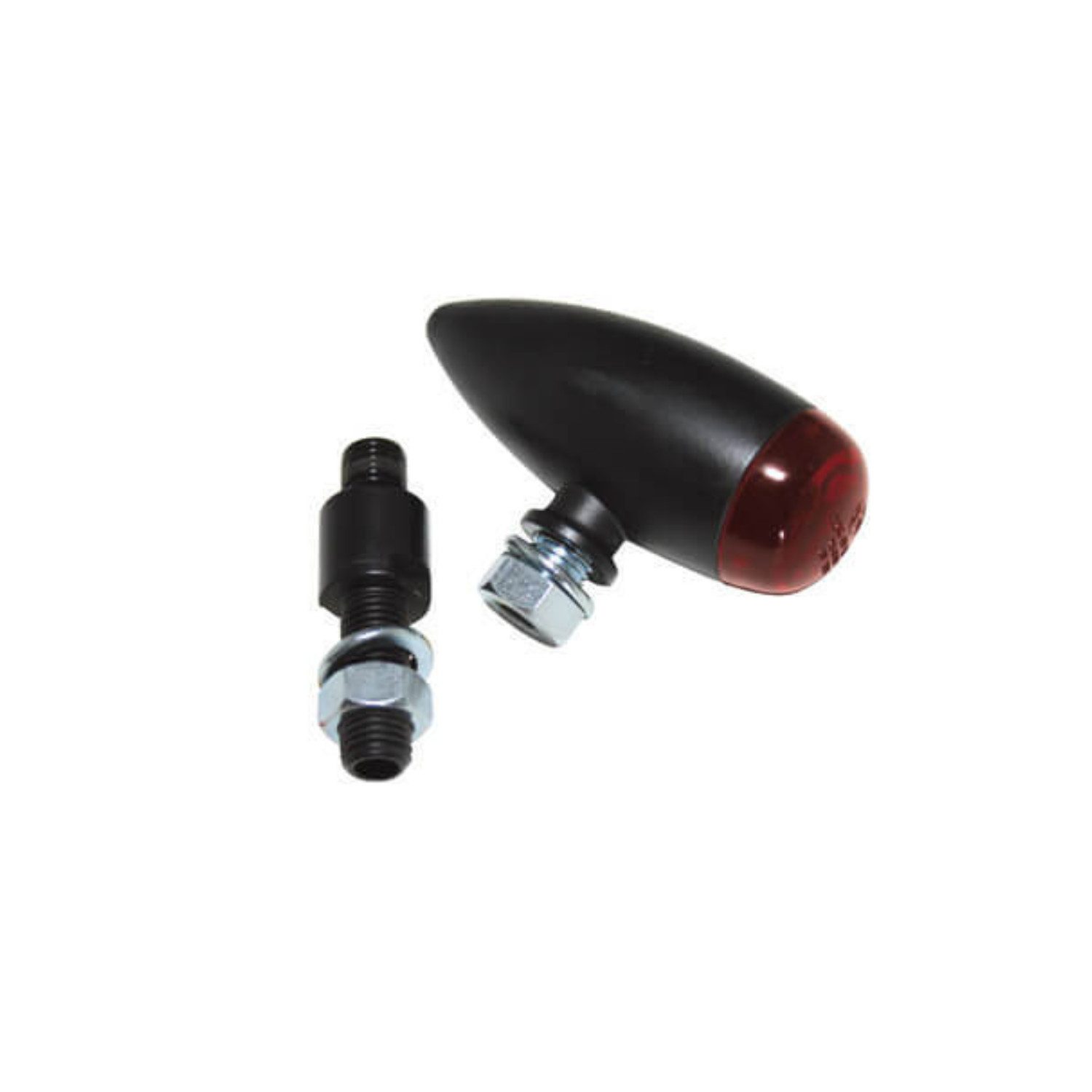 Highsider Auspuff-Flexrohr LED-Rücklicht MICRO-BULLET, schwarz, rot
