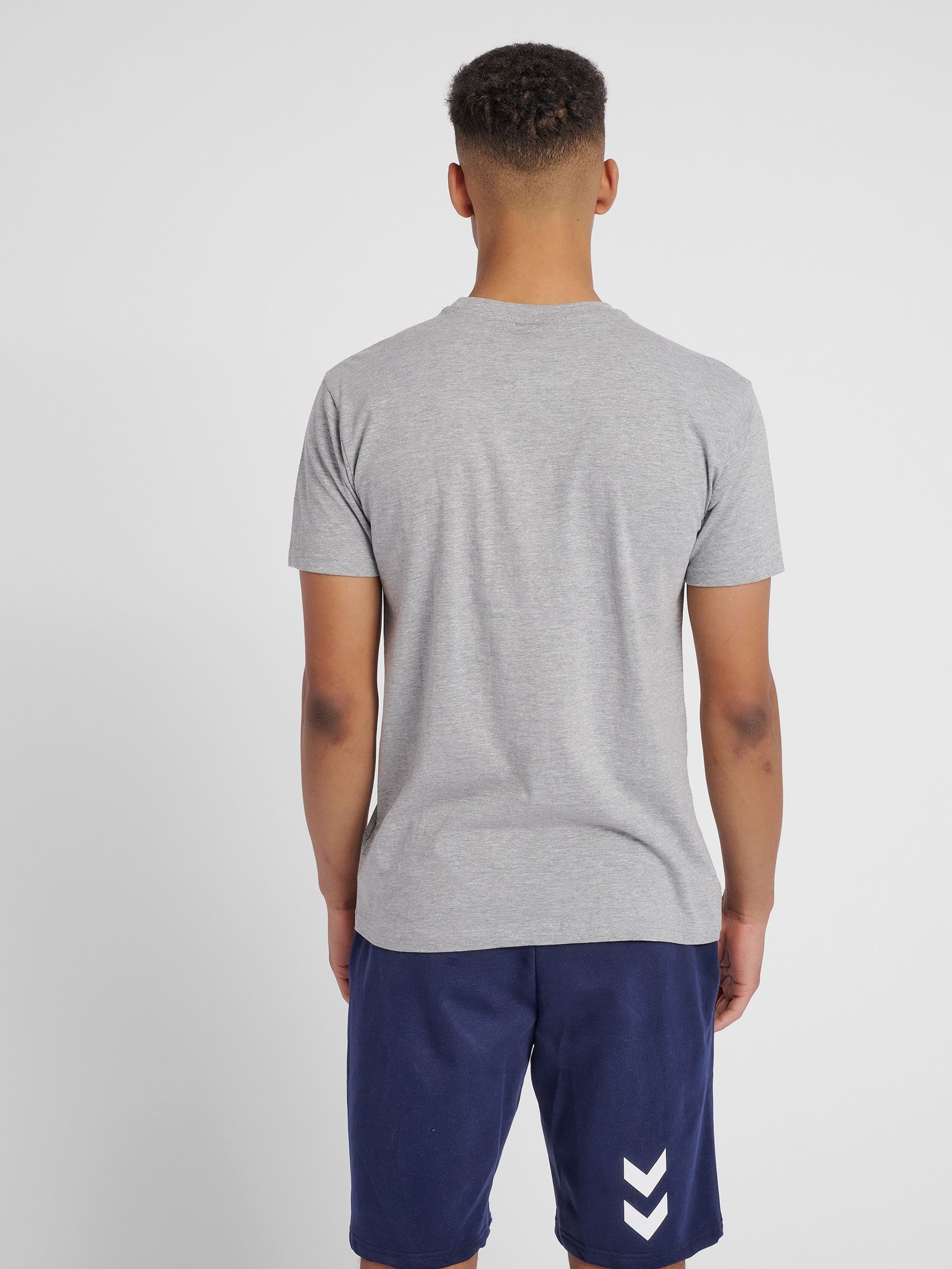 hummel T-Shirt Logo Sport Kurzarm Rundhals aus Baumwolle HMLGO für Herren Baumwolle Regular Fit Rundhals Kurzarm bedruckt wärmend