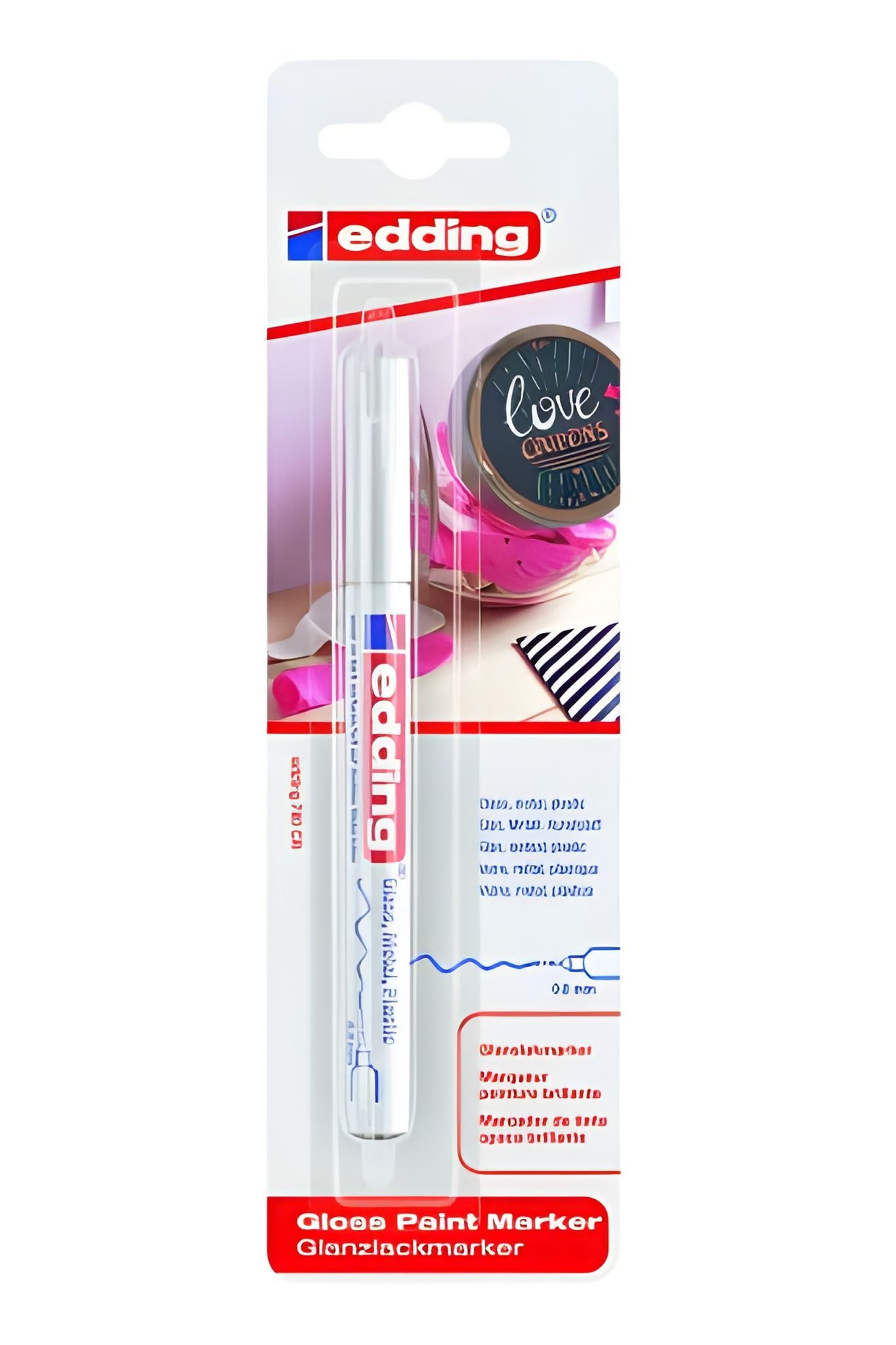 edding Malstift Edding Glanzlackmarker 780 1er-Blister weiß