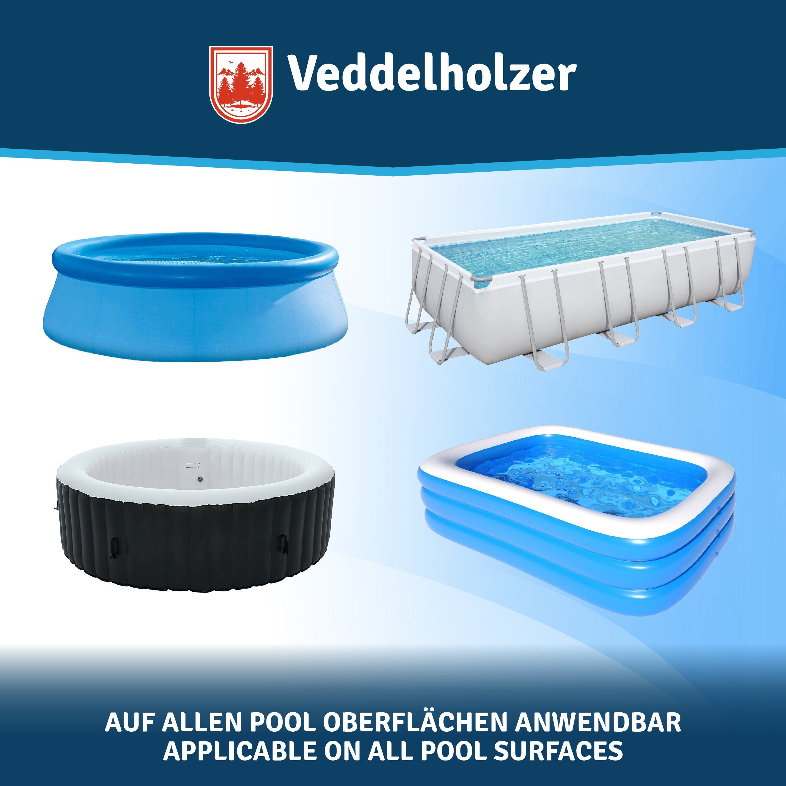 Veddelholzer Klebeband Reparaturset wasserdichtes Unterwasser Klebeband Pool zum Abdichten (Unterwasser einsetzbar, Transparentes Abdichtband, Flex Tape, Flickz – Bild 4 von 5