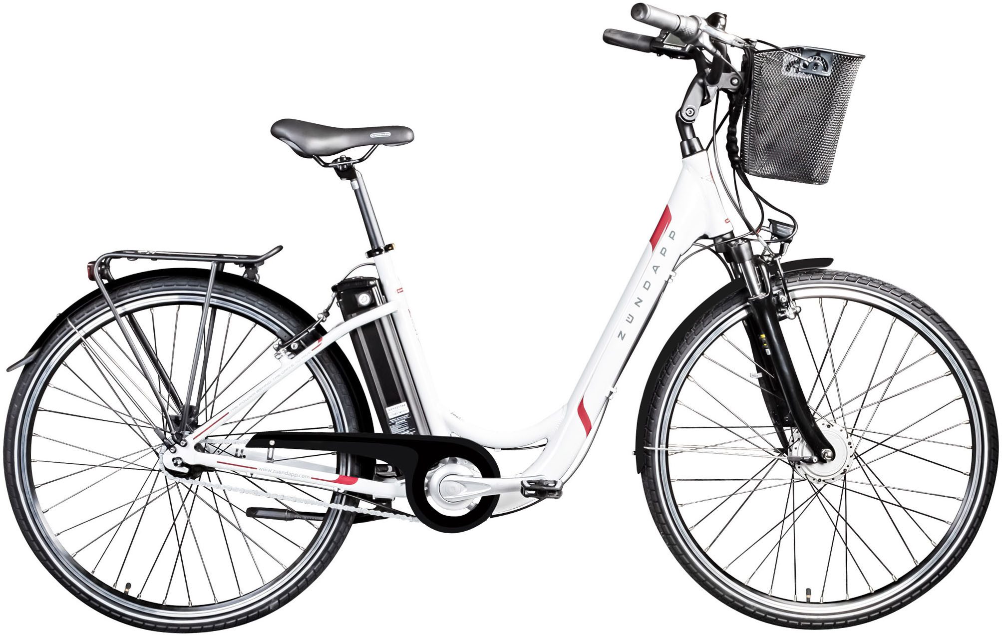 Zündapp E-Bike Cityrad Z517, 7 Gang, Nabenschaltung, Frontmotor, 531 Wh, E Bike Damenfahrrad 28 Zoll 155 - 190 cm mit 7 Gang Nabenschaltung