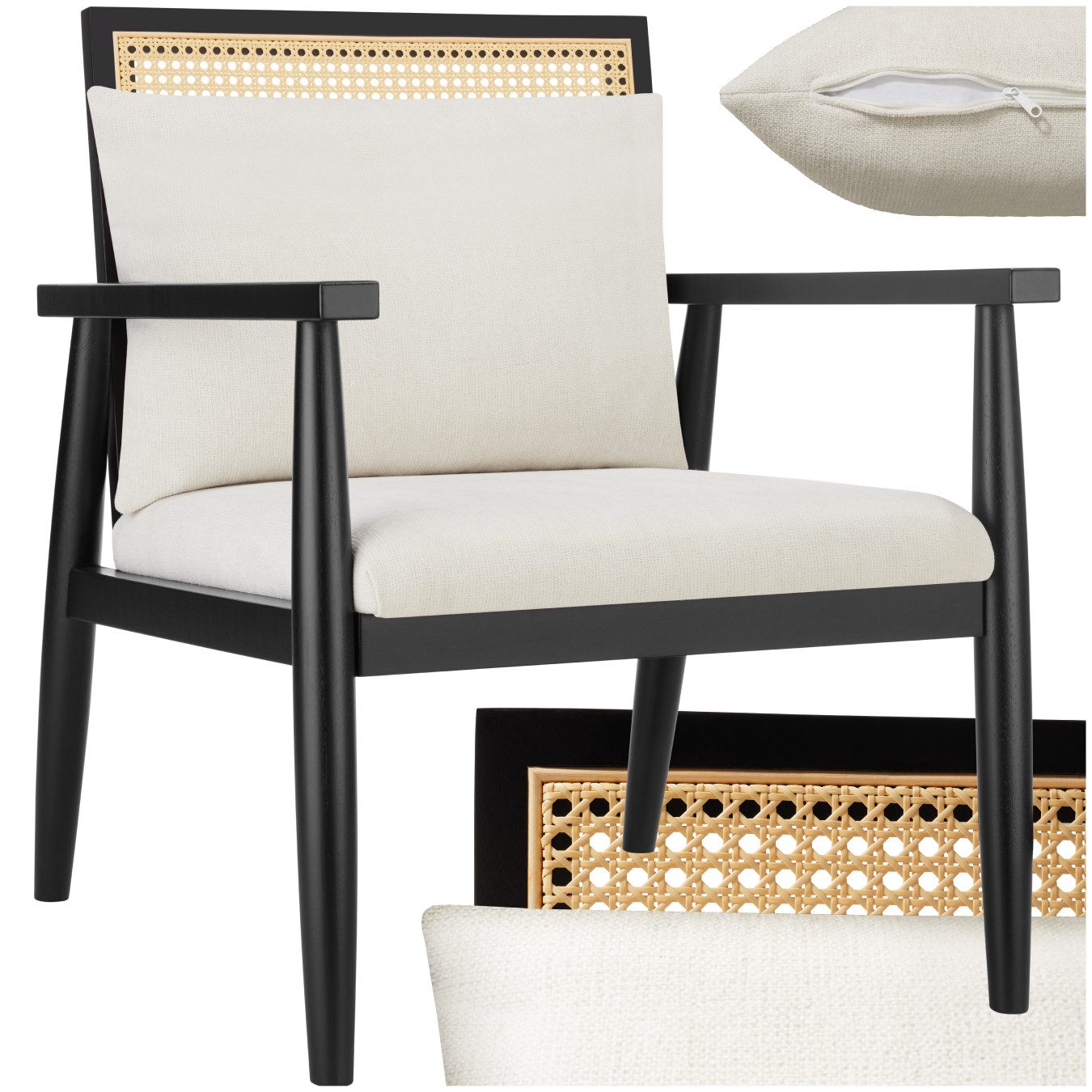 tectake Relaxsessel Loungesessel, dick gepolstert, mit extra Rückenkissen günstig online kaufen