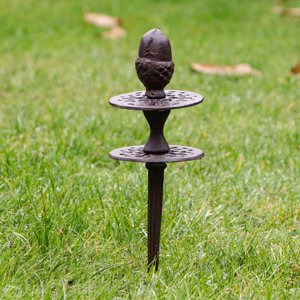 Antikas Schlauchhalterung Schlauchführung, Gusseisen, Gartenschlauch, Eisen, braun