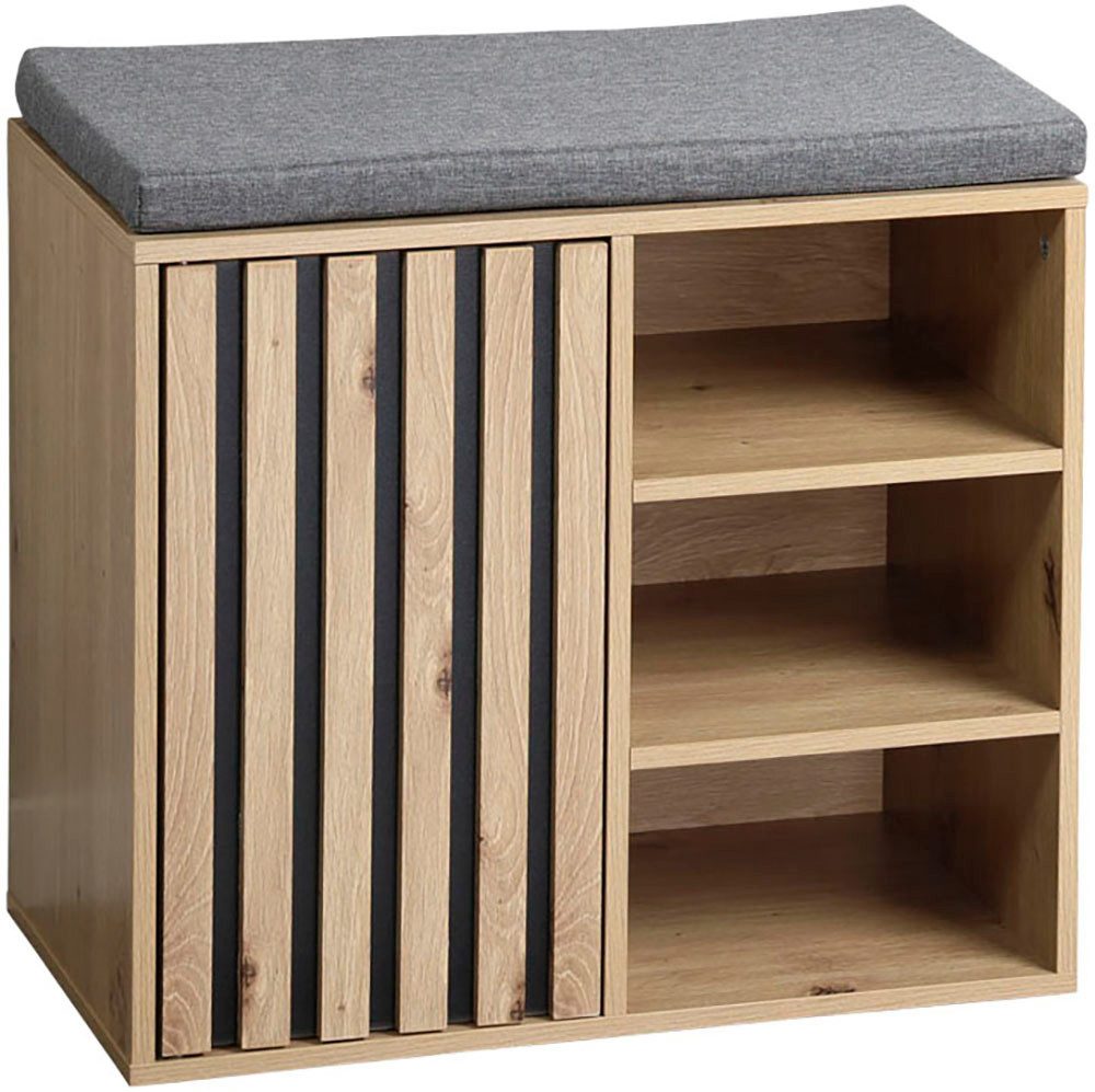 KESPER® Schuhbank Schuhschrank mit Sitzkissen, grifflos, Sitzkissen abnehmbar und waschbar