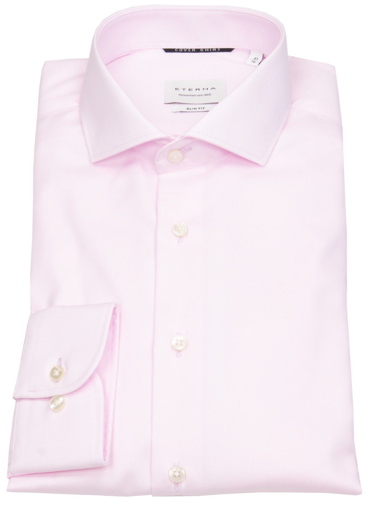 Eterna Businesshemd Slim Fit stark tailliert bügelfrei Haifischkragen