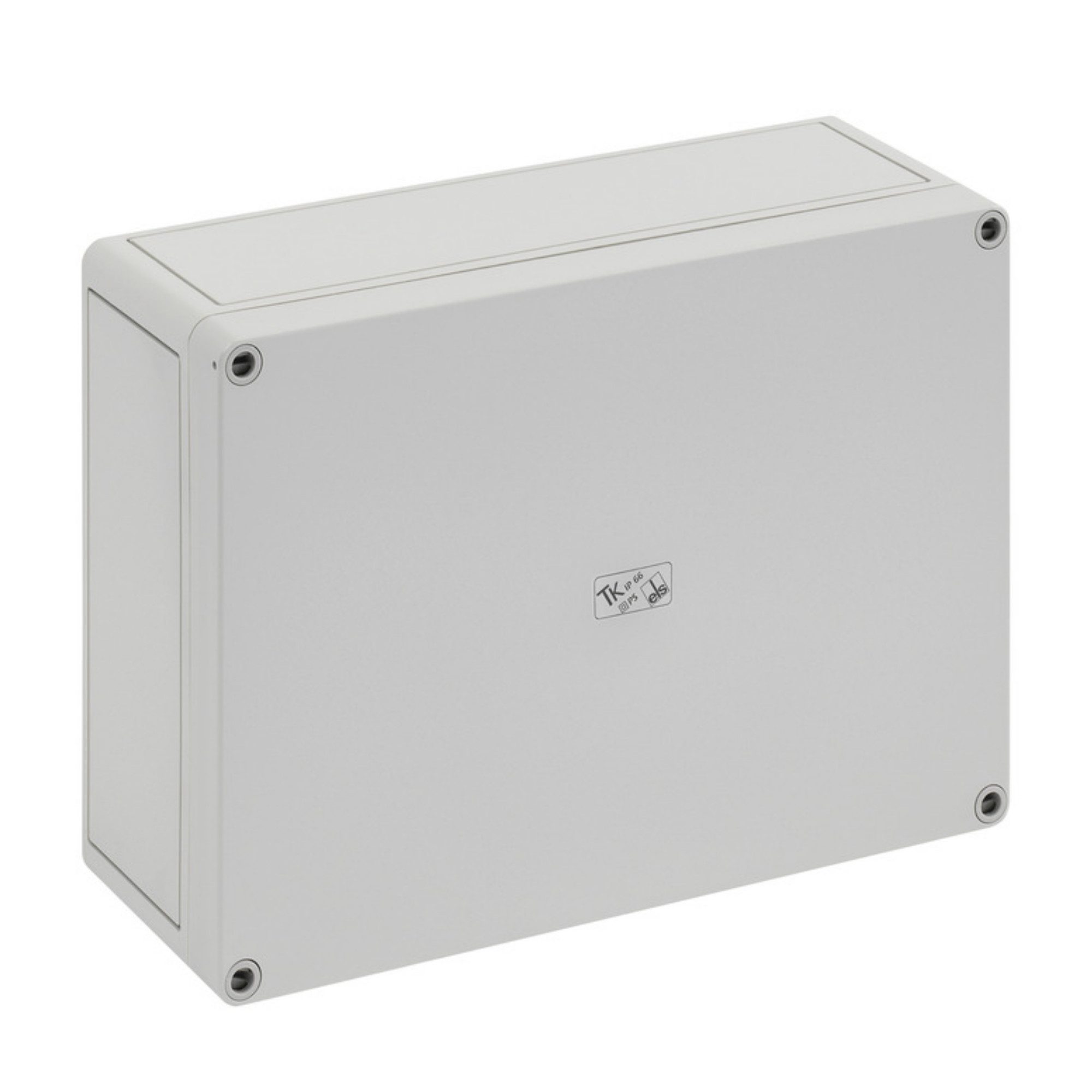 SPELSBERG Verteilerbox TK Industriegehäuse, Leergehäuse, IP66, glatte Seitenwände, grauer Deckel, 254 x 180 x 90 mm