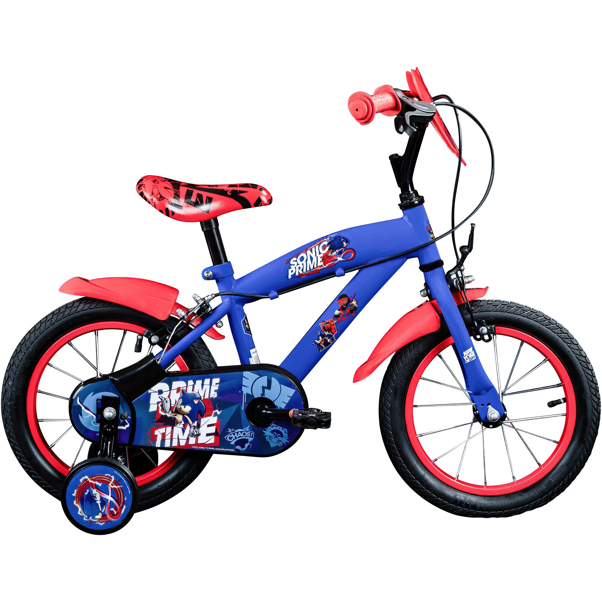 Volare Kinderfahrrad Sonic, 1 Gang, ohne Schaltung, Kinderfahrrad 14 Zoll mit Stützräder und V-Brakes Fahrrad 3,5 Jahre