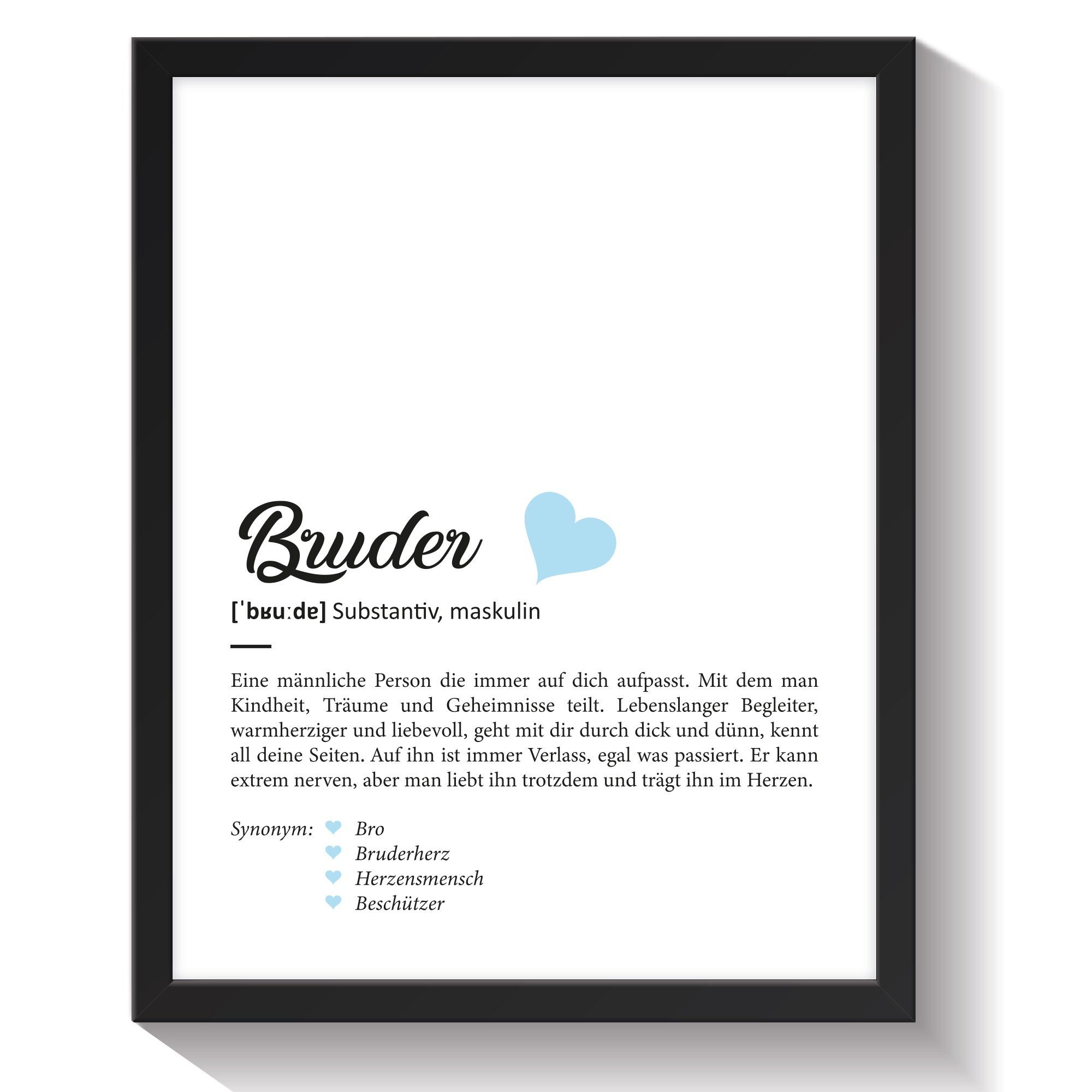 GRAVURZEILE Poster Definition Poster, Kunstdrucke auf DIN A4 Foto-Papier, B günstig online kaufen